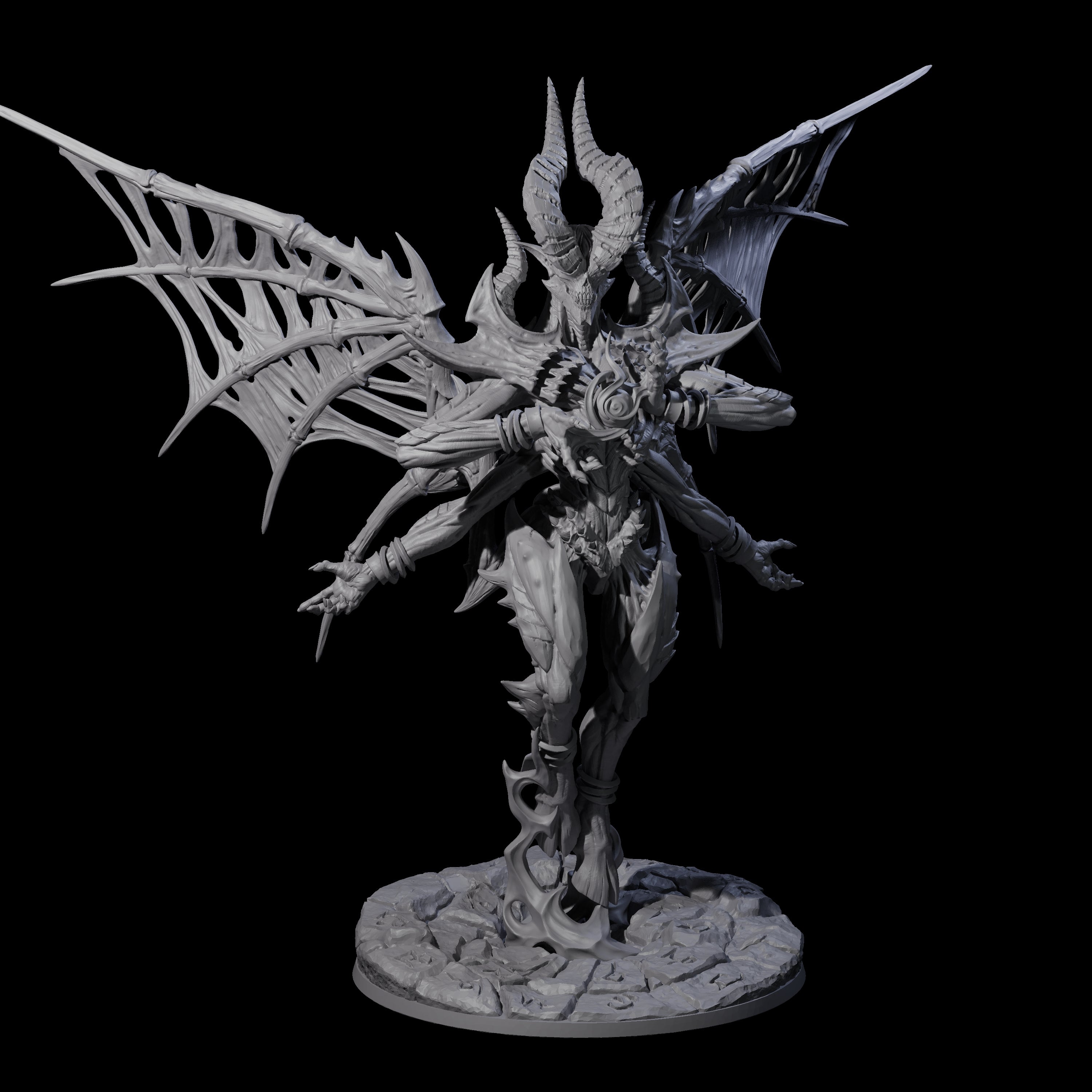 Conjuring Nascent Demon Lord Miniature for Dungeons and Dragons, Pathfinder or other TTRPGs
