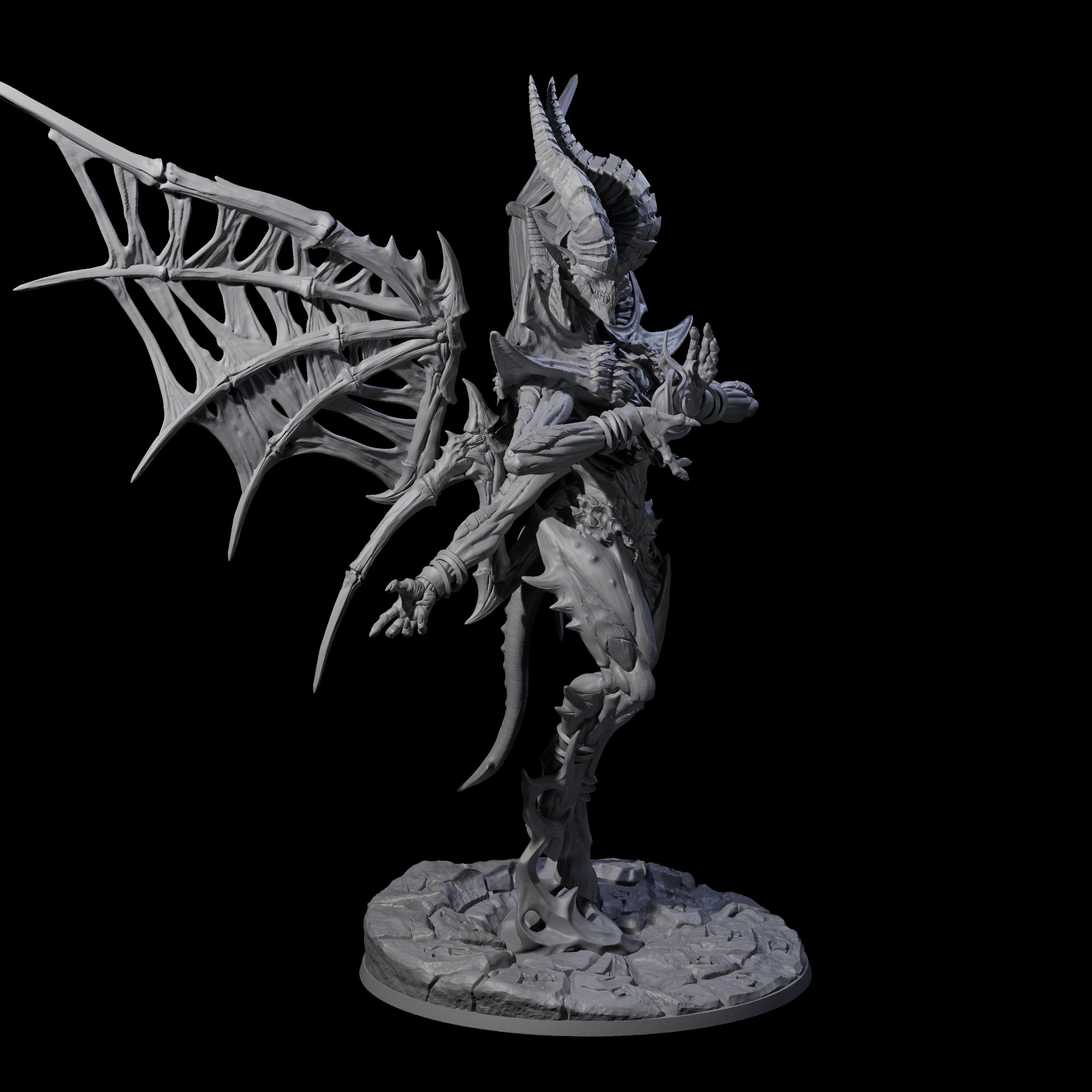 Conjuring Nascent Demon Lord Miniature for Dungeons and Dragons, Pathfinder or other TTRPGs