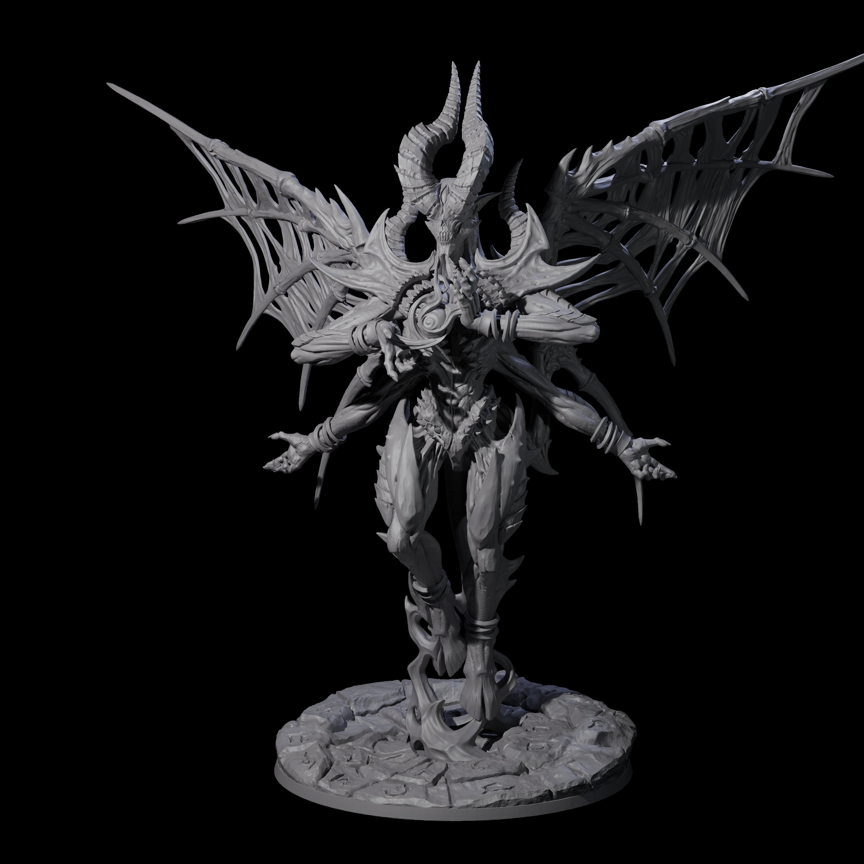 Conjuring Nascent Demon Lord Miniature for Dungeons and Dragons, Pathfinder or other TTRPGs