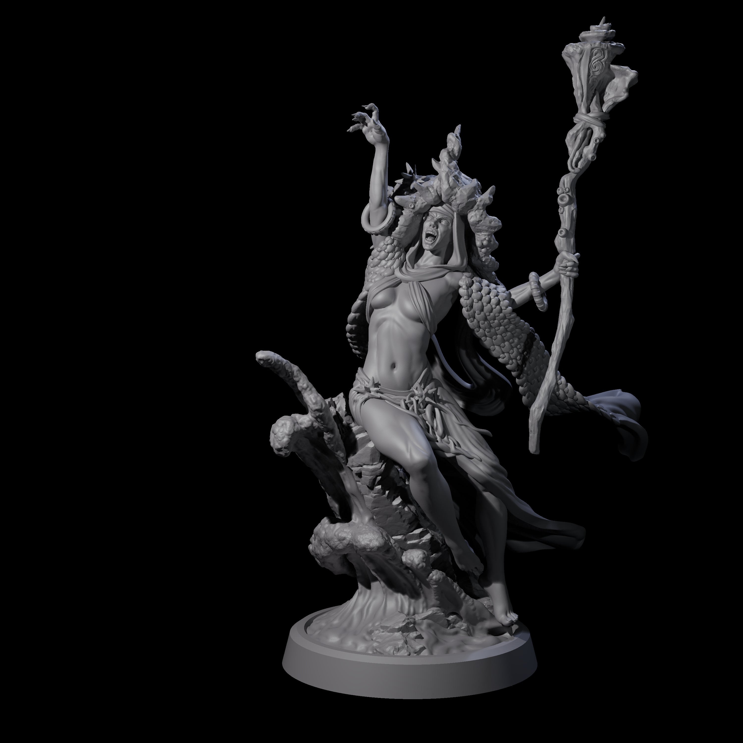 Conjuring Sea Witch Miniature for Dungeons and Dragons, Pathfinder or other TTRPGs
