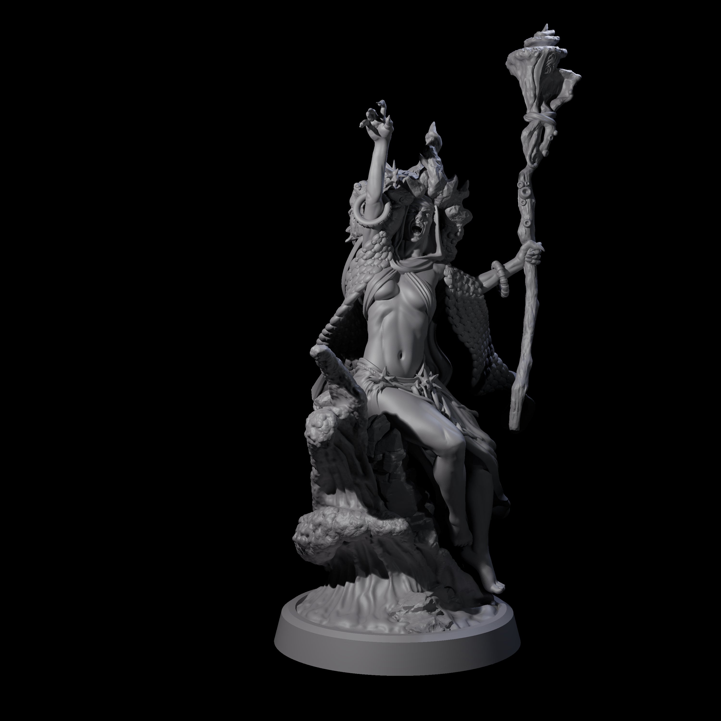 Conjuring Sea Witch Miniature for Dungeons and Dragons, Pathfinder or other TTRPGs