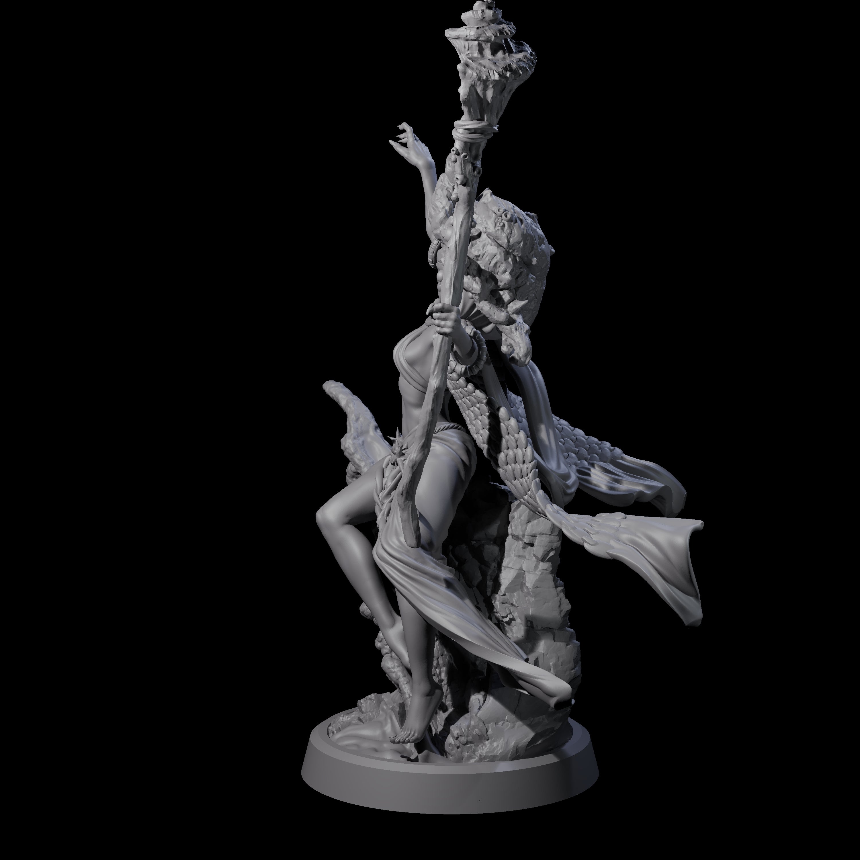 Conjuring Sea Witch Miniature for Dungeons and Dragons, Pathfinder or other TTRPGs