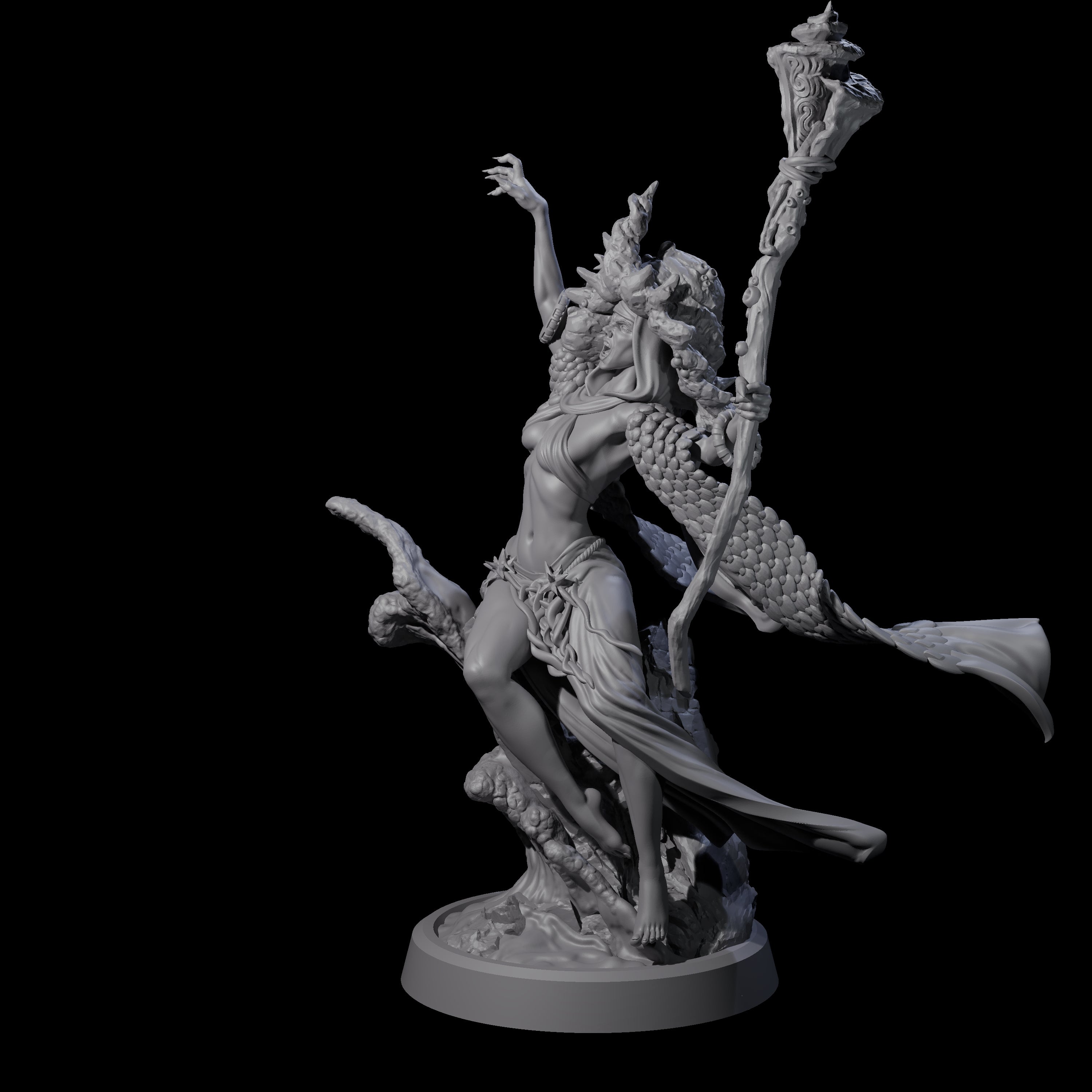 Conjuring Sea Witch Miniature for Dungeons and Dragons, Pathfinder or other TTRPGs