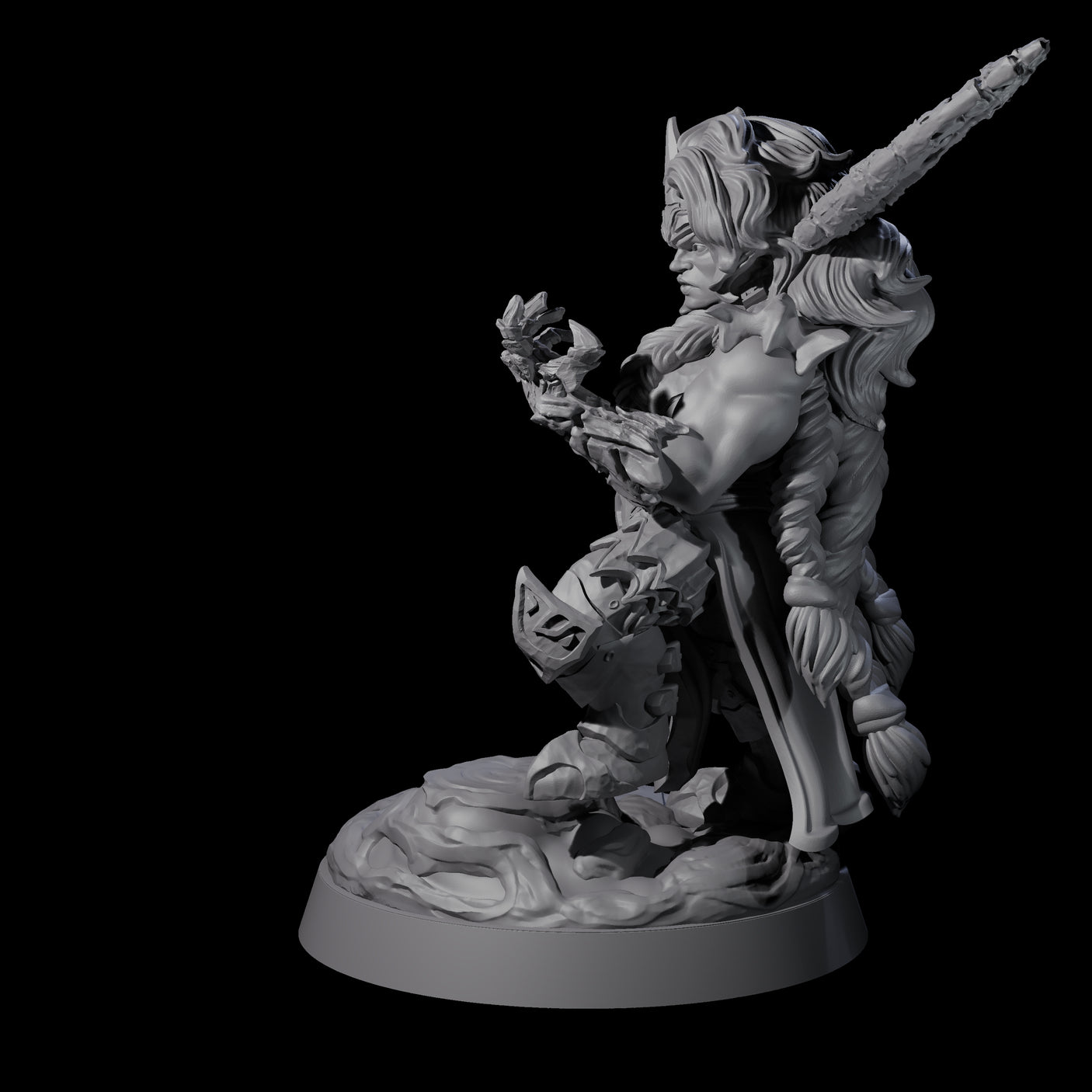 Considering Dwarf Elementalist Miniature for Dungeons and Dragons, Pathfinder or other TTRPGs