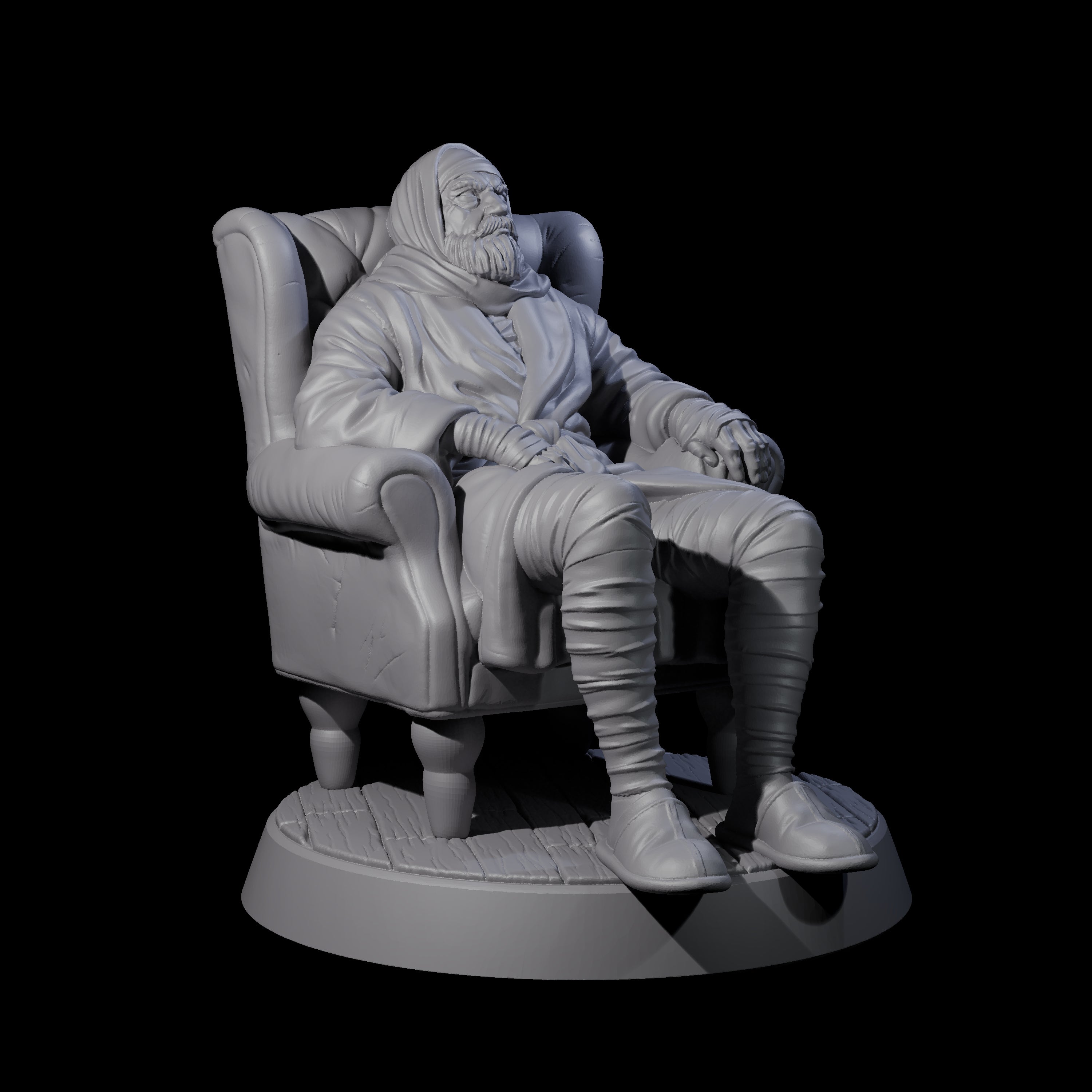 Convalescing Human Investigator Miniature for Dungeons and Dragons, Pathfinder or other TTRPGs