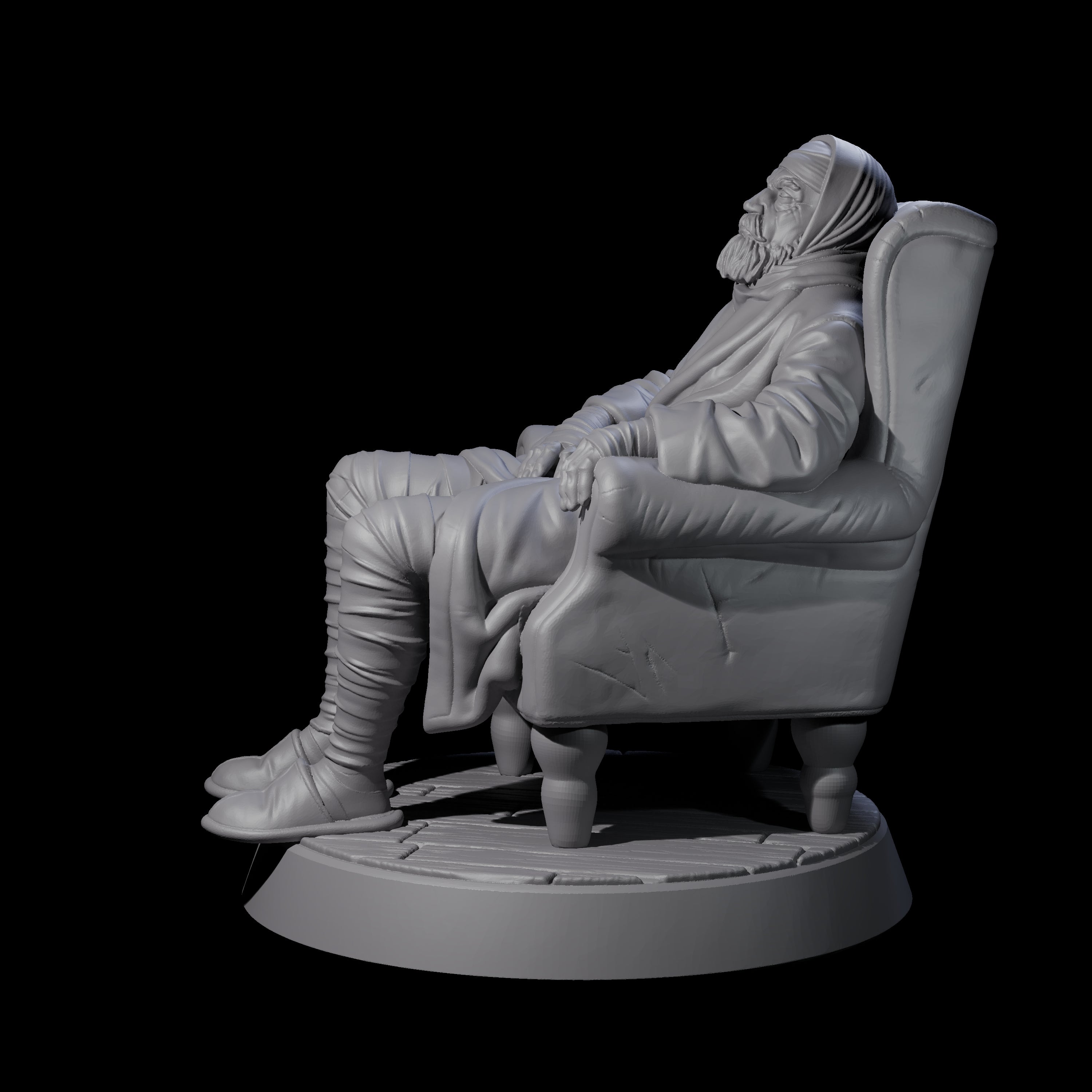 Convalescing Human Investigator Miniature for Dungeons and Dragons, Pathfinder or other TTRPGs