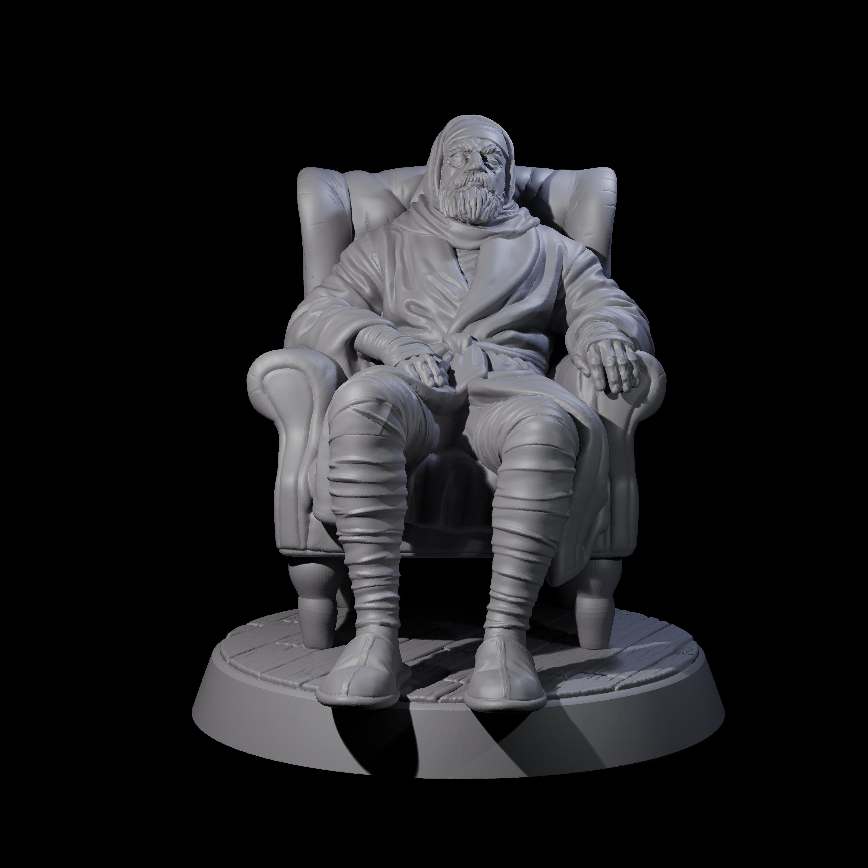 Convalescing Human Investigator Miniature for Dungeons and Dragons, Pathfinder or other TTRPGs
