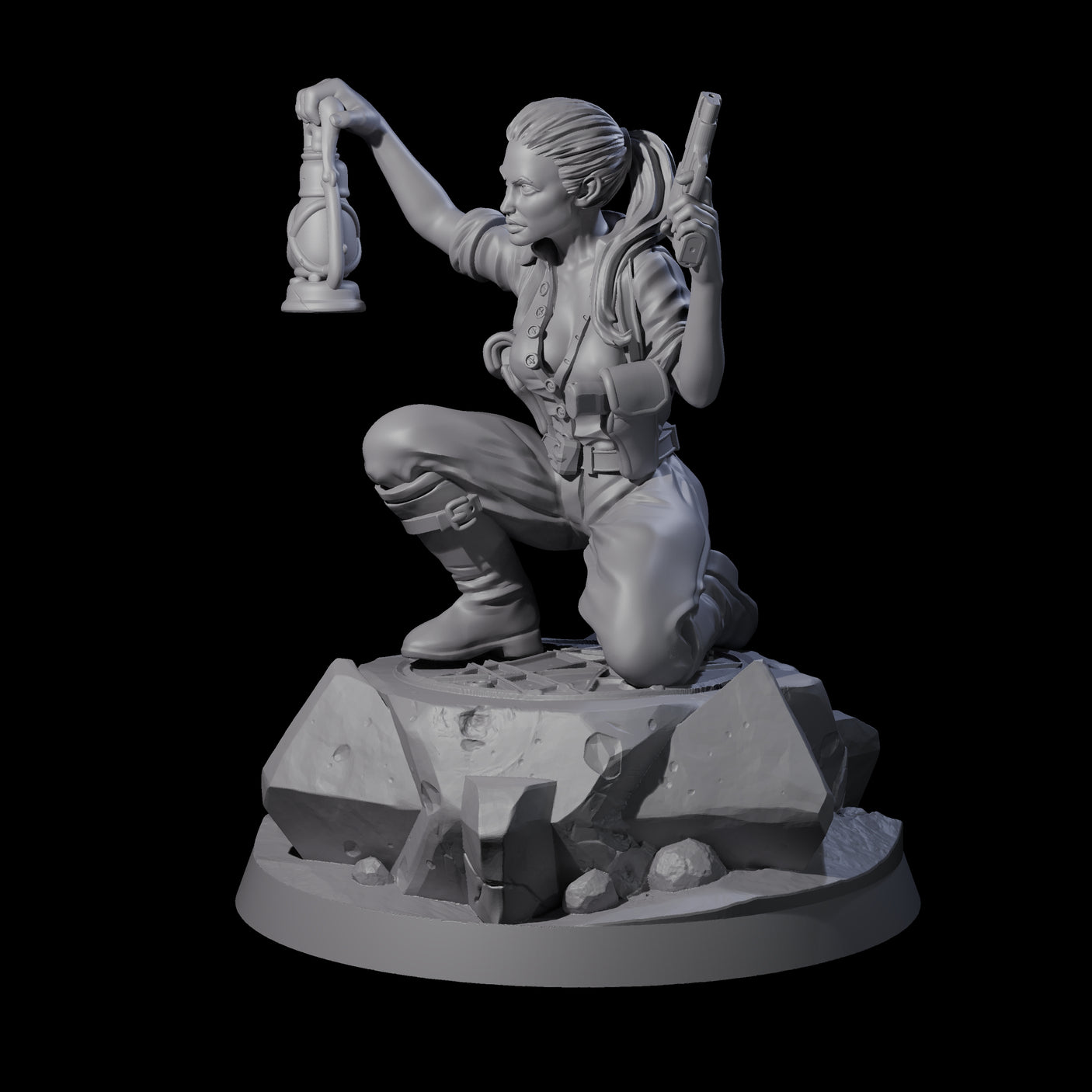 Cool As A Cucumber Human Investigator Miniature for Dungeons and Dragons, Pathfinder or other TTRPGs