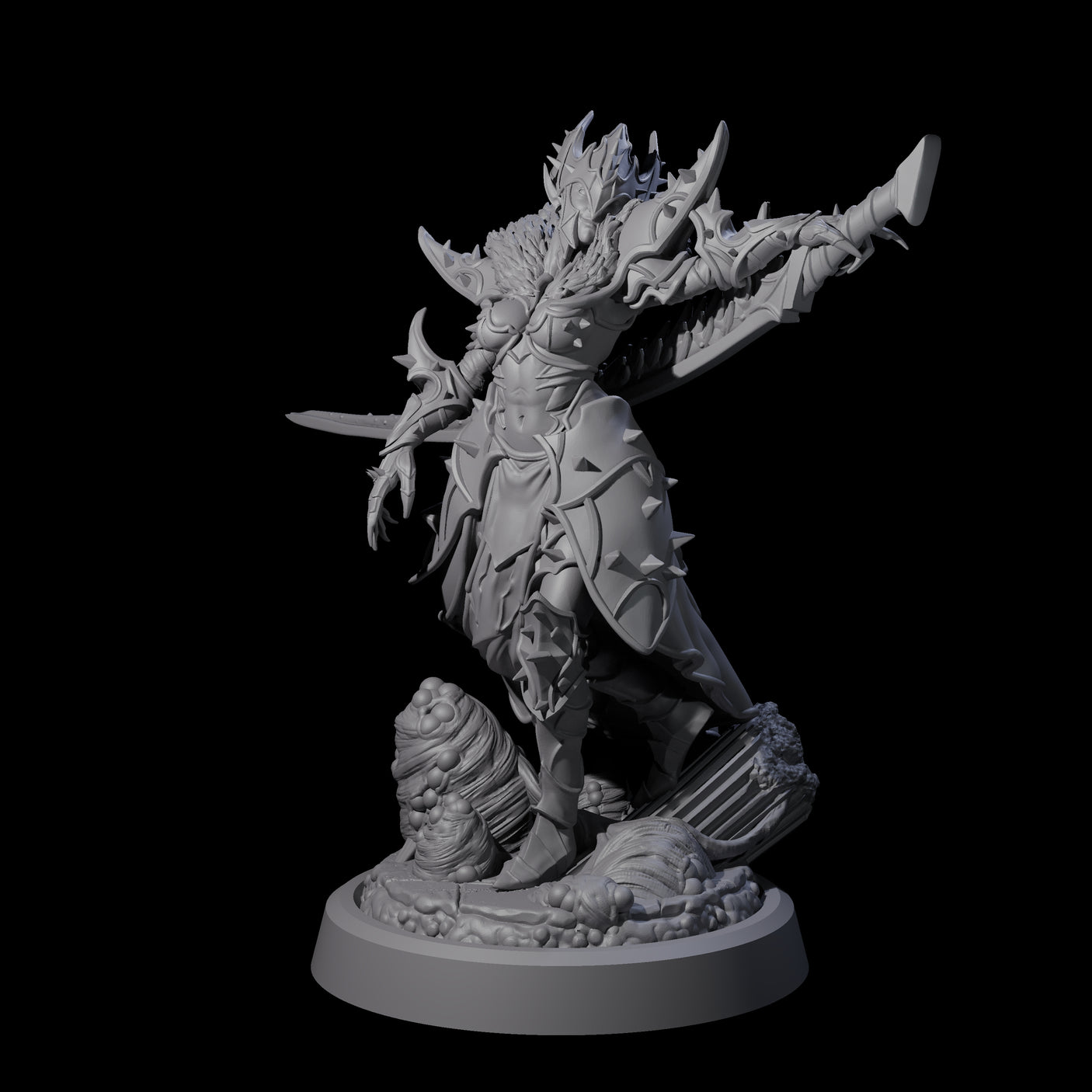 Corrupted Hive Protector C Miniature for Dungeons and Dragons, Pathfinder or other TTRPGs