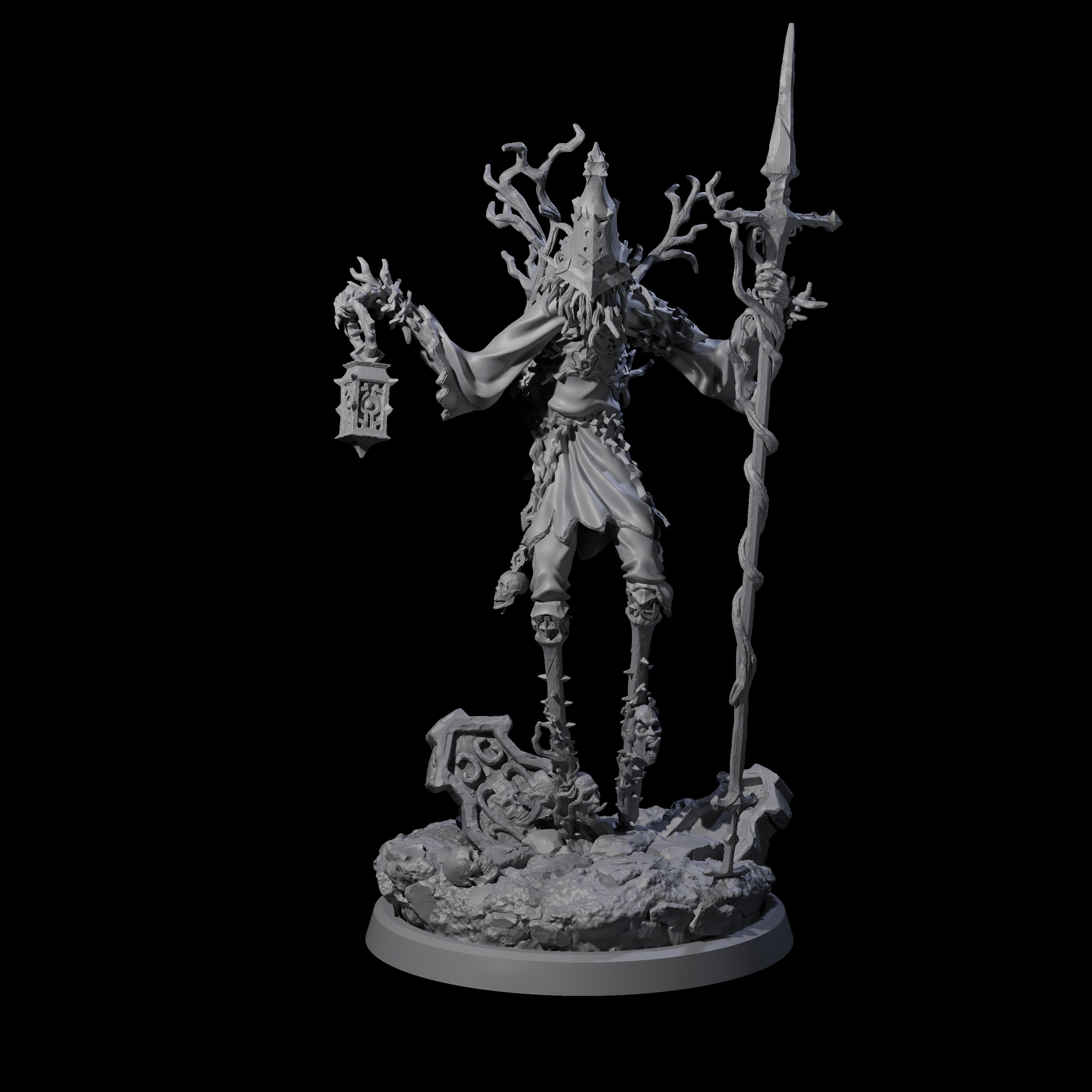 Corrupted Human Druid C Miniature for Dungeons and Dragons, Pathfinder or other TTRPGs