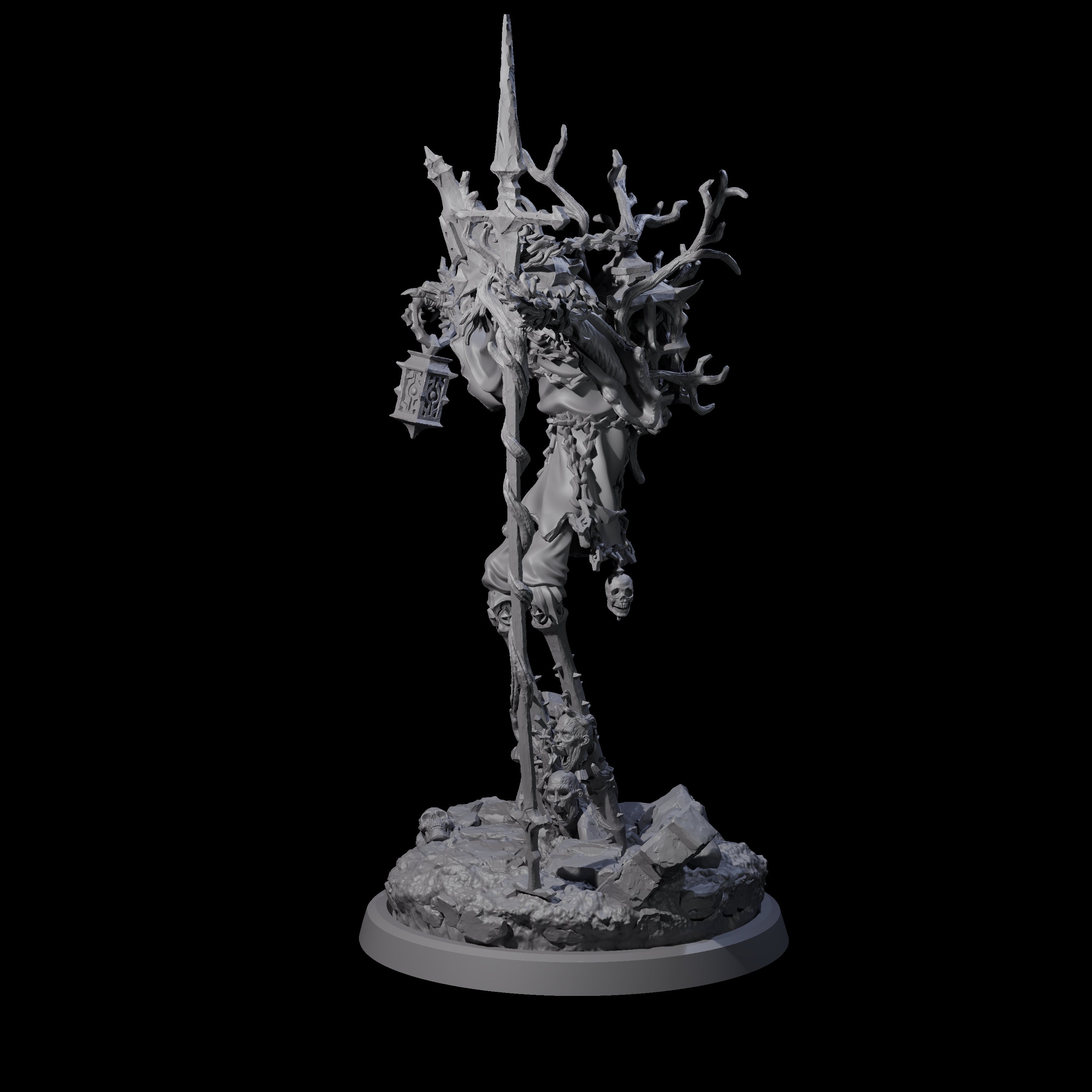 Corrupted Human Druid C Miniature for Dungeons and Dragons, Pathfinder or other TTRPGs