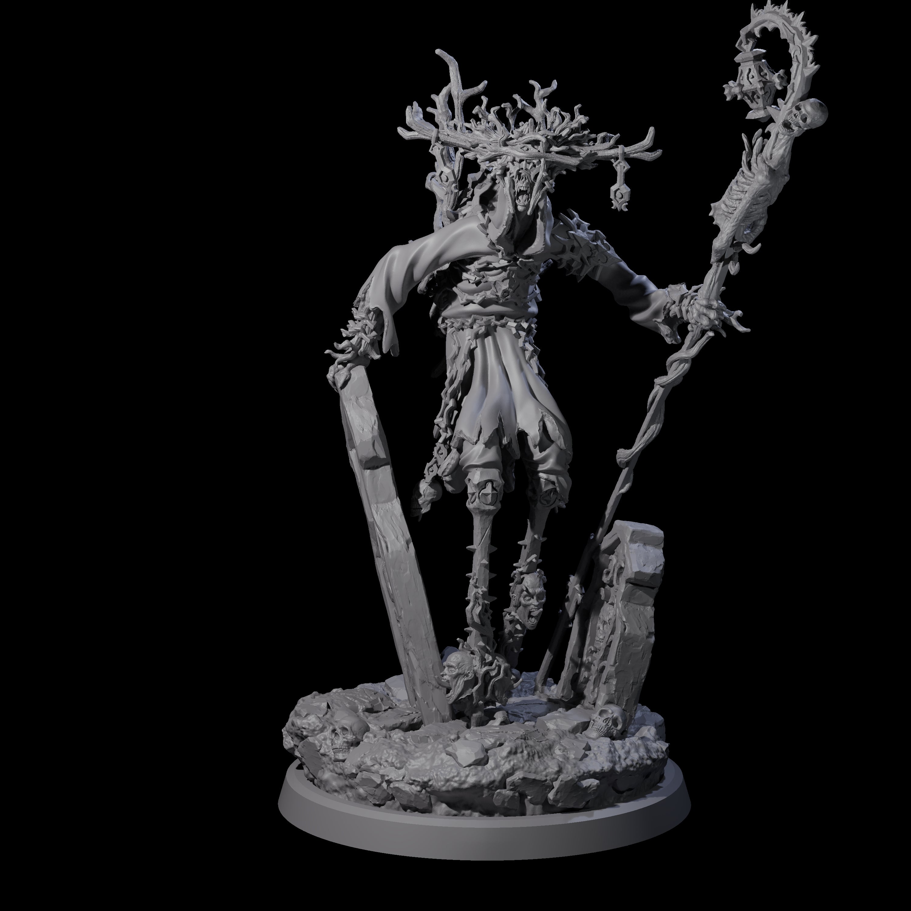 Corrupted Human Druid D Miniature for Dungeons and Dragons, Pathfinder or other TTRPGs