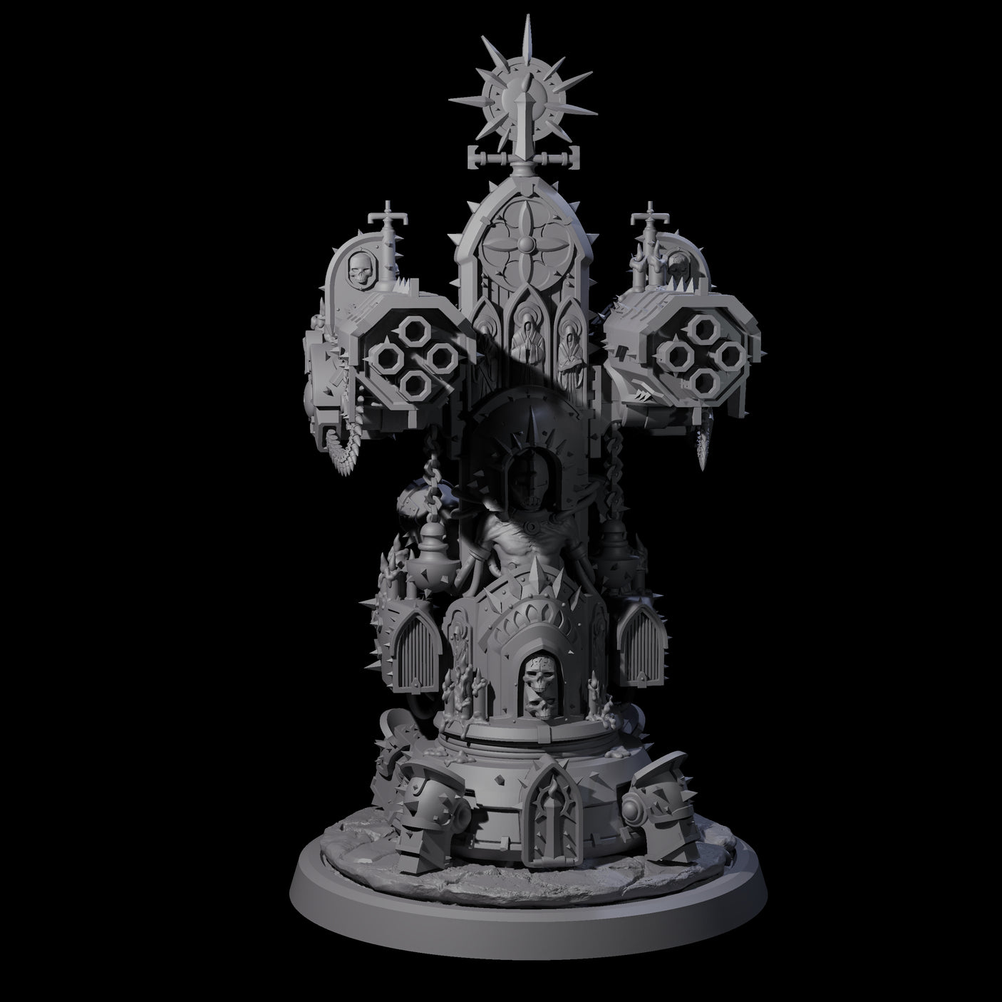 Corrupted Human Techpriest B Miniature for Dungeons and Dragons, Pathfinder or other TTRPGs