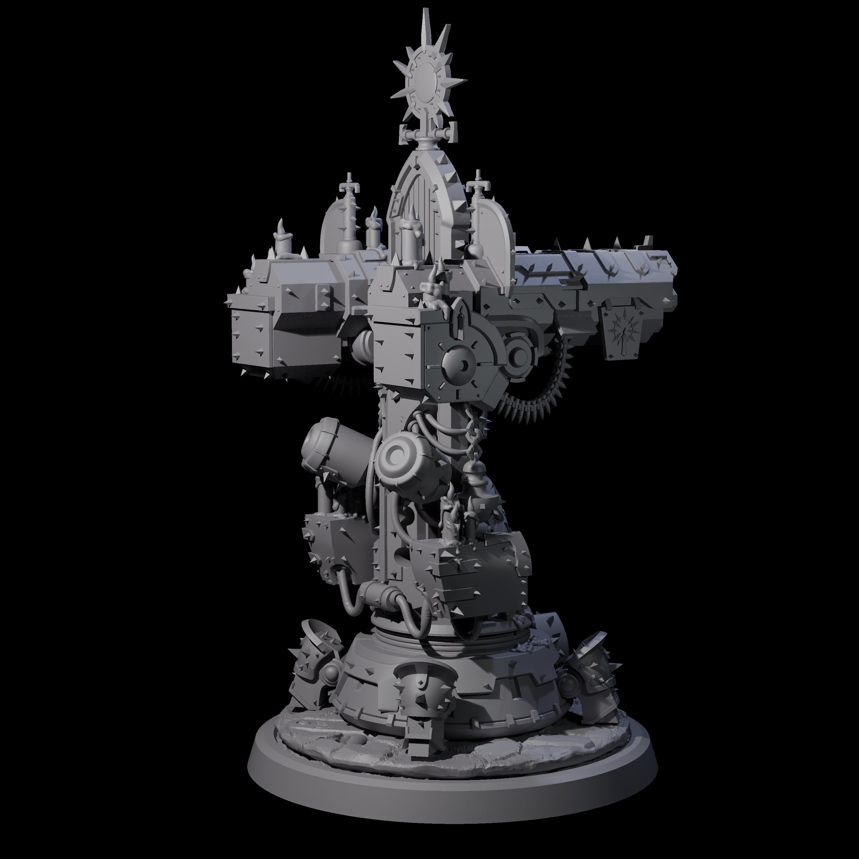 Corrupted Human Techpriest B Miniature for Dungeons and Dragons, Pathfinder or other TTRPGs