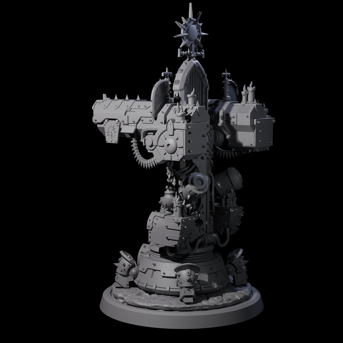 Corrupted Human Techpriest B Miniature for Dungeons and Dragons, Pathfinder or other TTRPGs