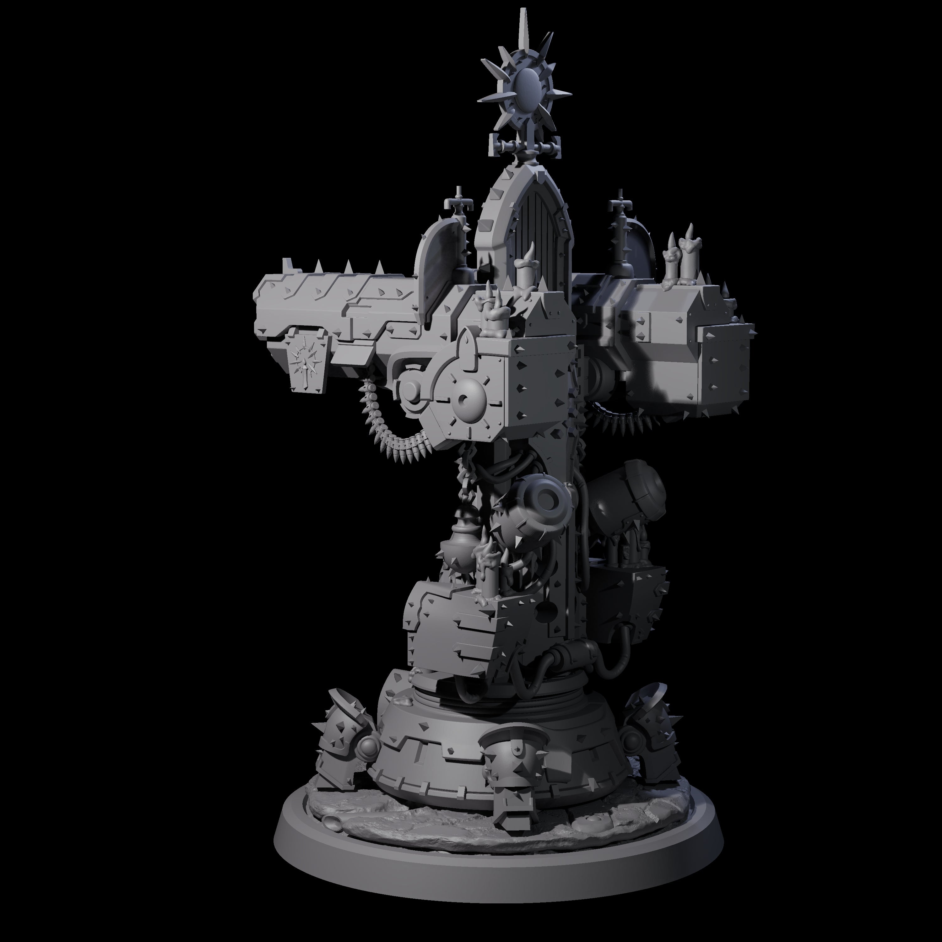 Corrupted Human Techpriest B Miniature for Dungeons and Dragons, Pathfinder or other TTRPGs