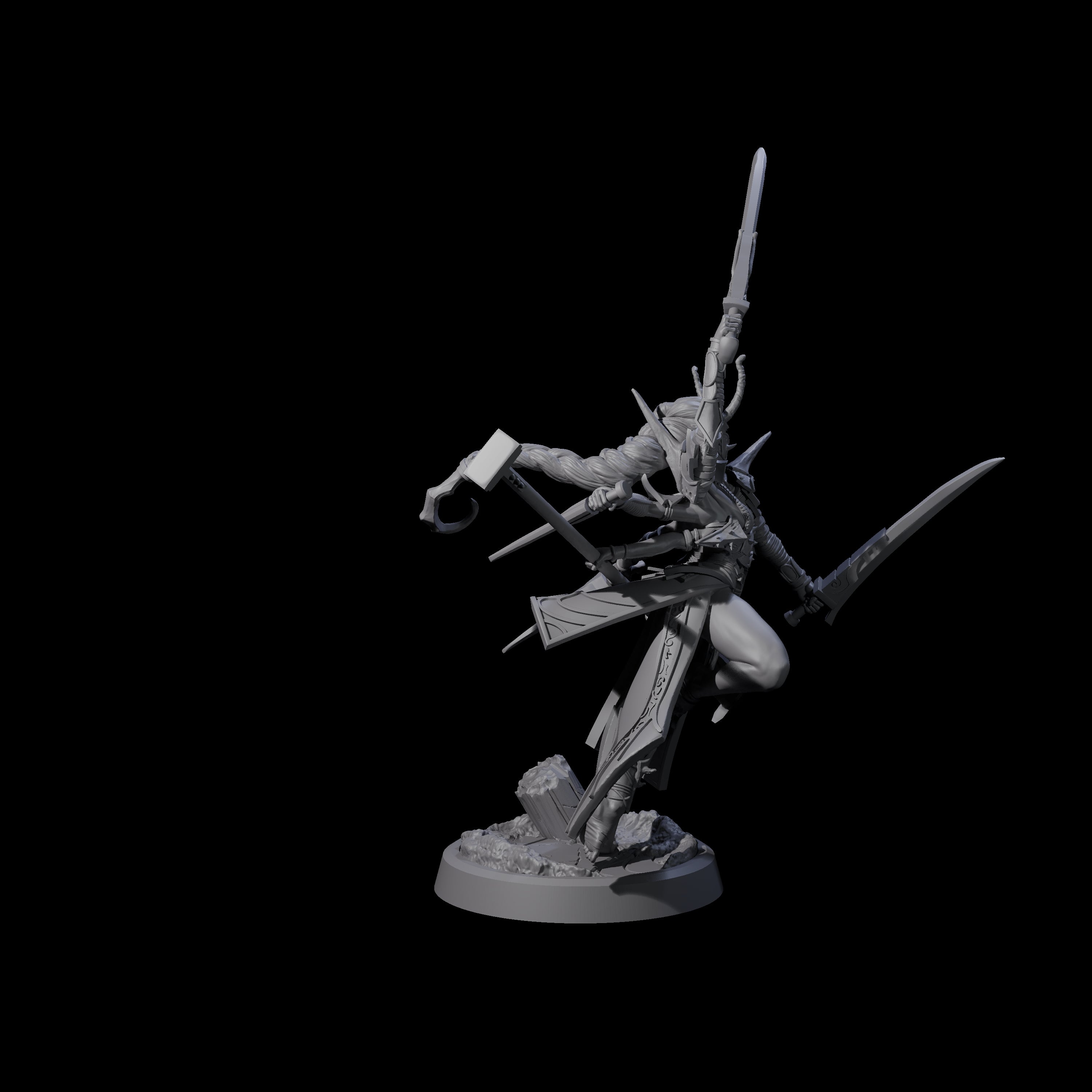 Corrupted Marilith A Miniature for Dungeons and Dragons, Pathfinder or other TTRPGs