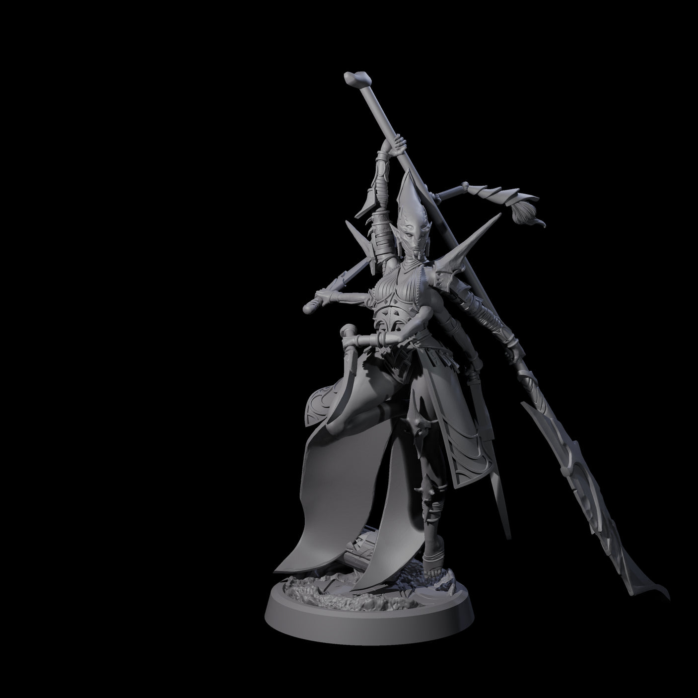 Corrupted Marilith B Miniature for Dungeons and Dragons, Pathfinder or other TTRPGs