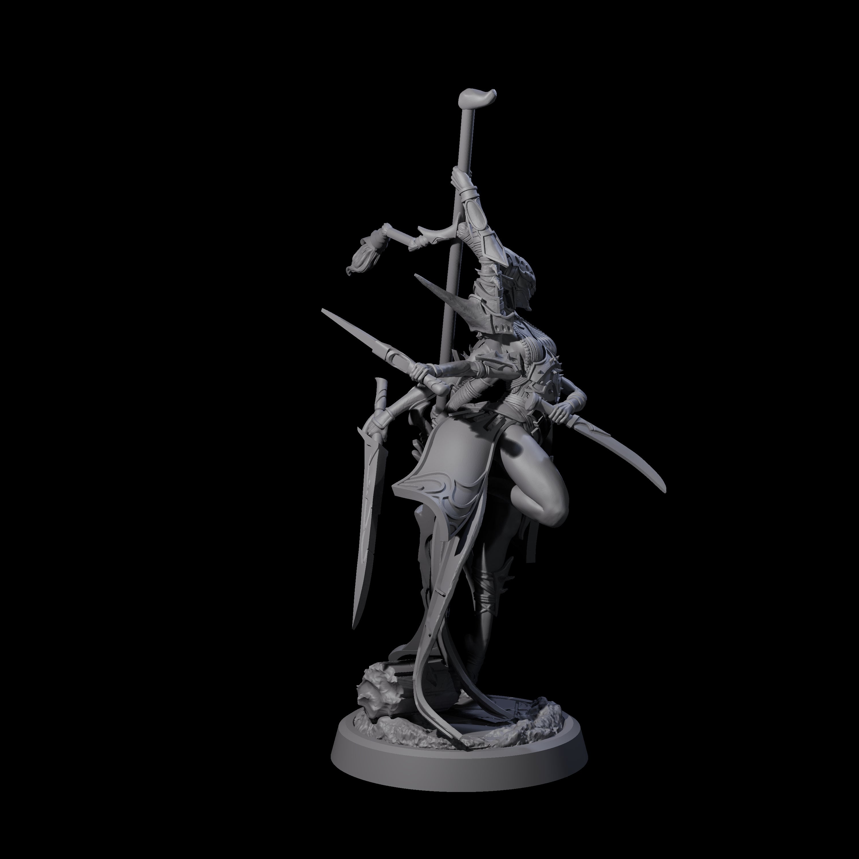 Corrupted Marilith B Miniature for Dungeons and Dragons, Pathfinder or other TTRPGs