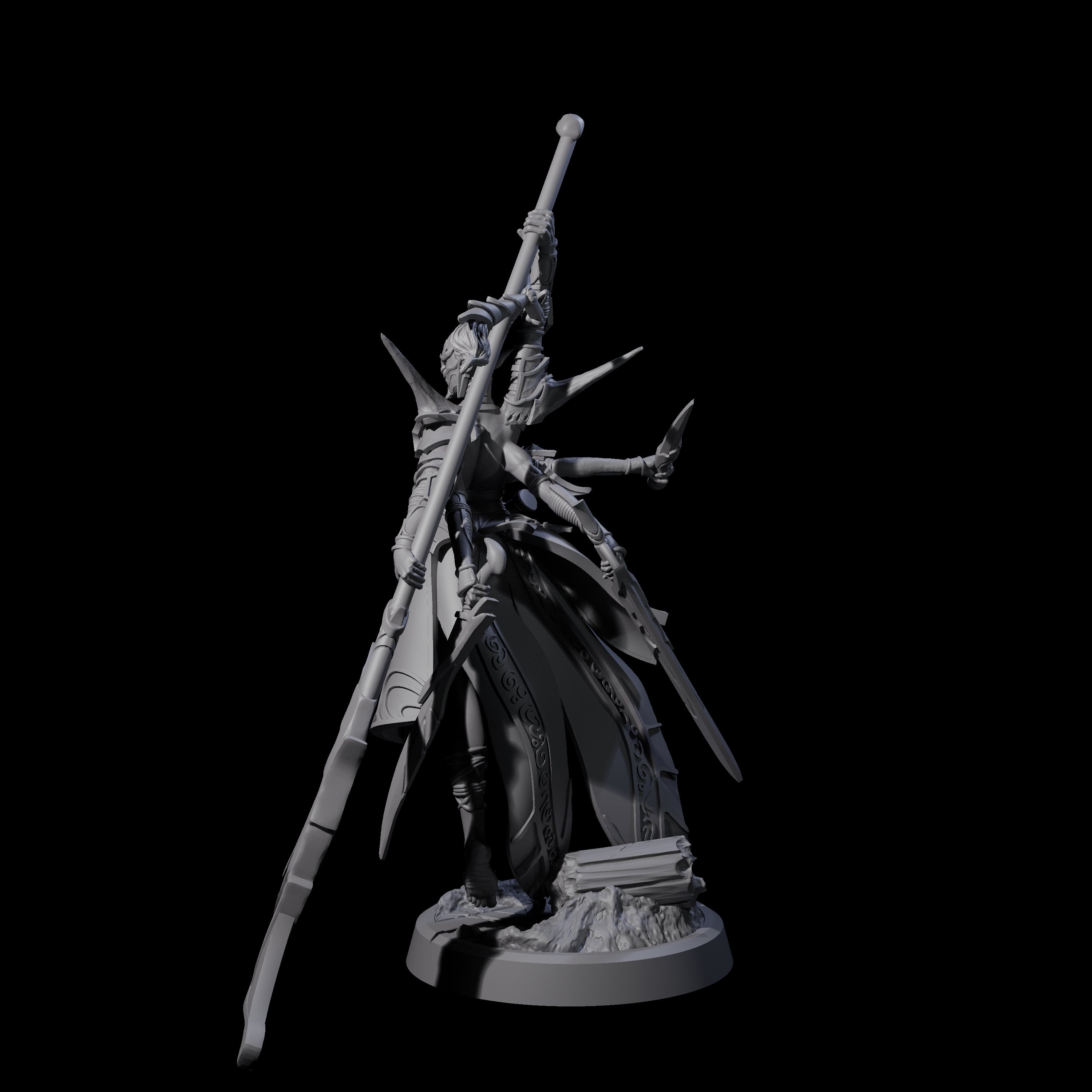 Corrupted Marilith B Miniature for Dungeons and Dragons, Pathfinder or other TTRPGs