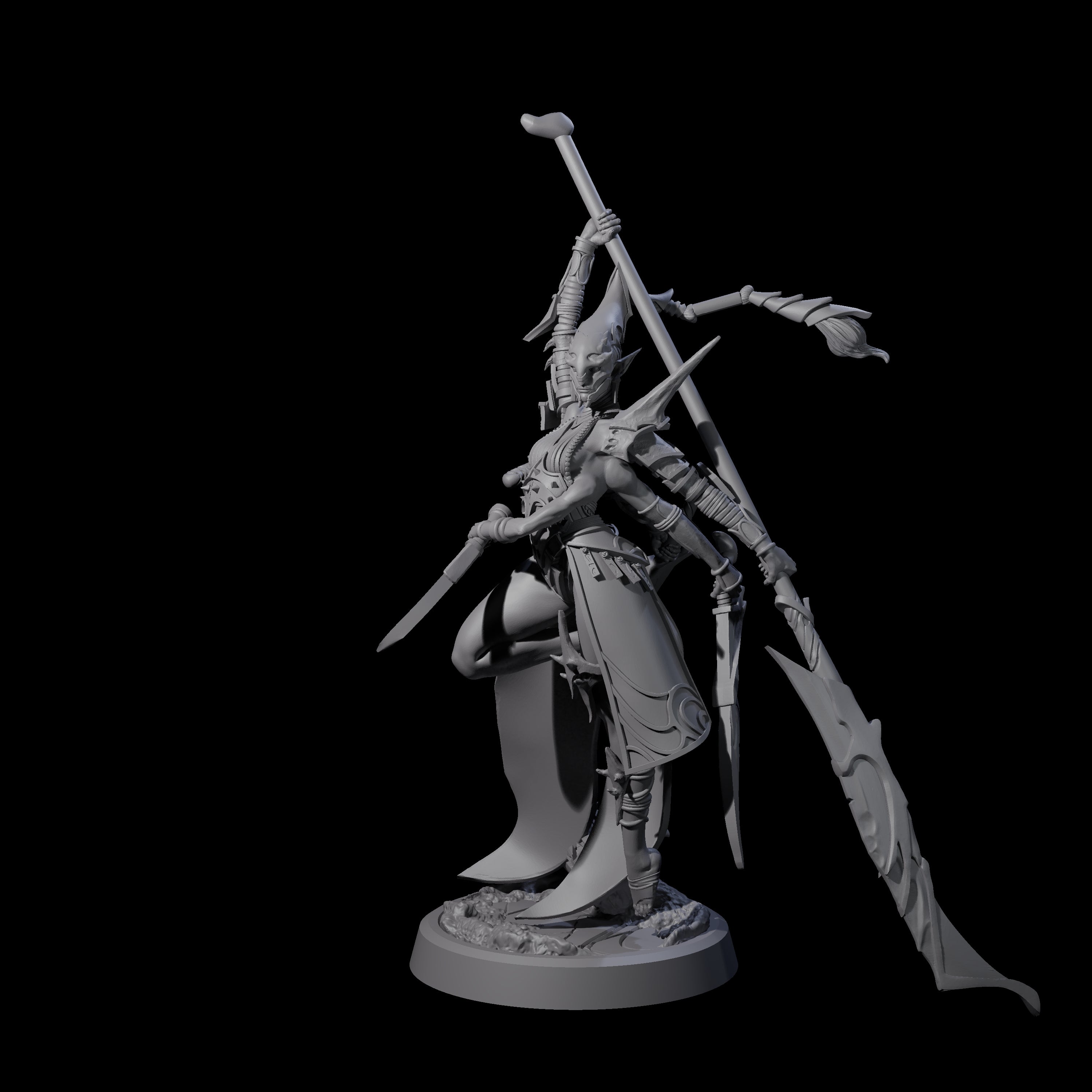 Corrupted Marilith B Miniature for Dungeons and Dragons, Pathfinder or other TTRPGs