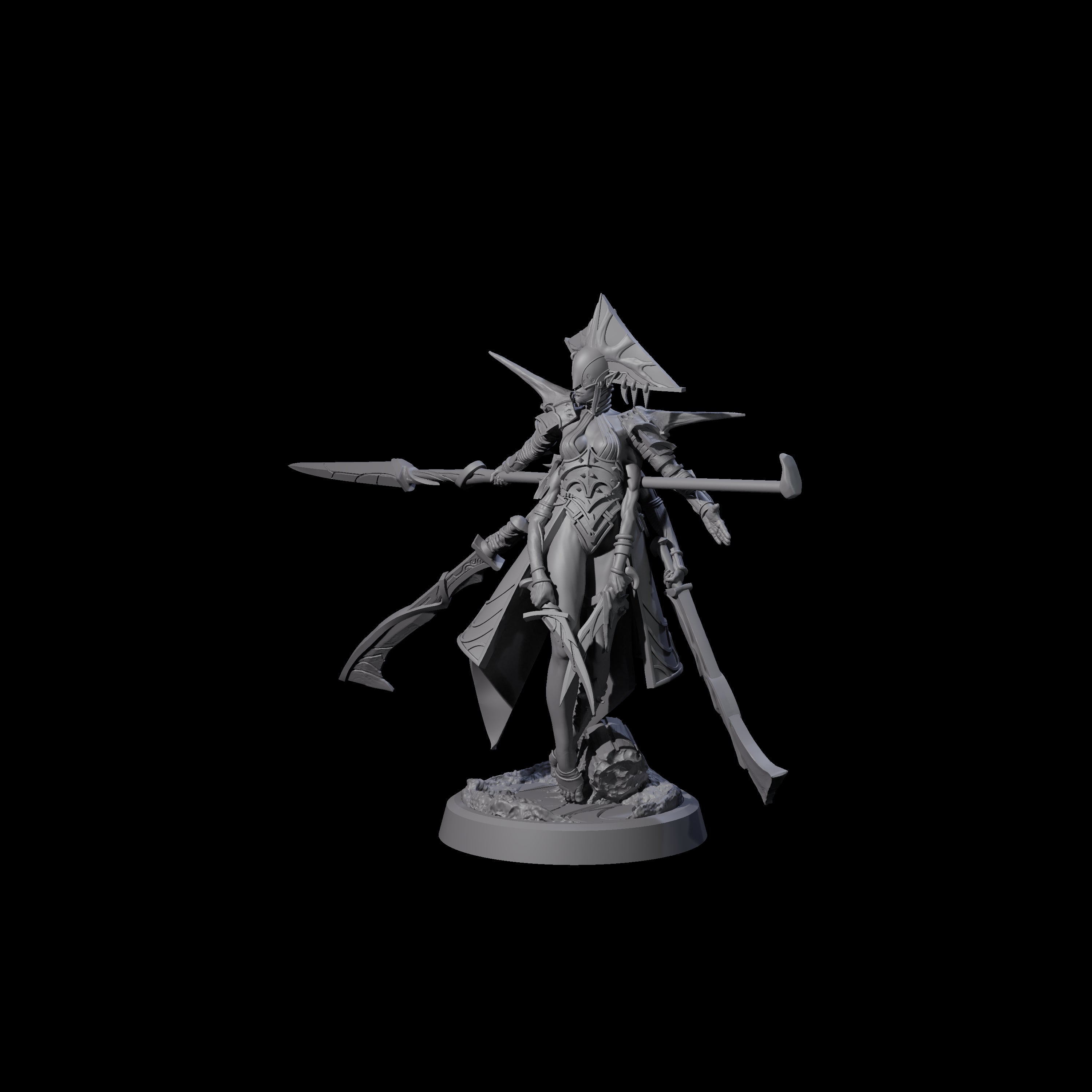 Corrupted Marilith C Miniature for Dungeons and Dragons, Pathfinder or other TTRPGs