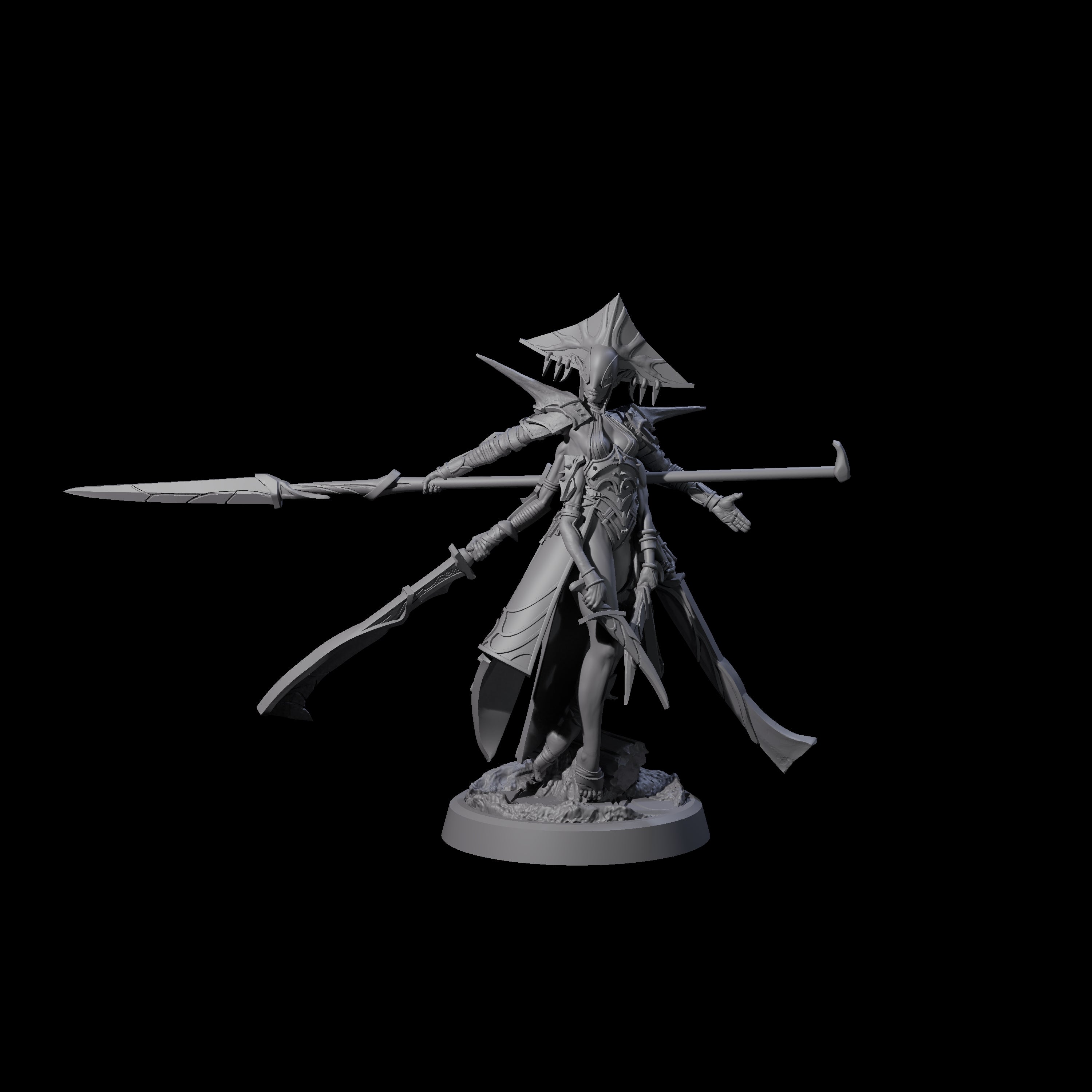 Corrupted Marilith C Miniature for Dungeons and Dragons, Pathfinder or other TTRPGs