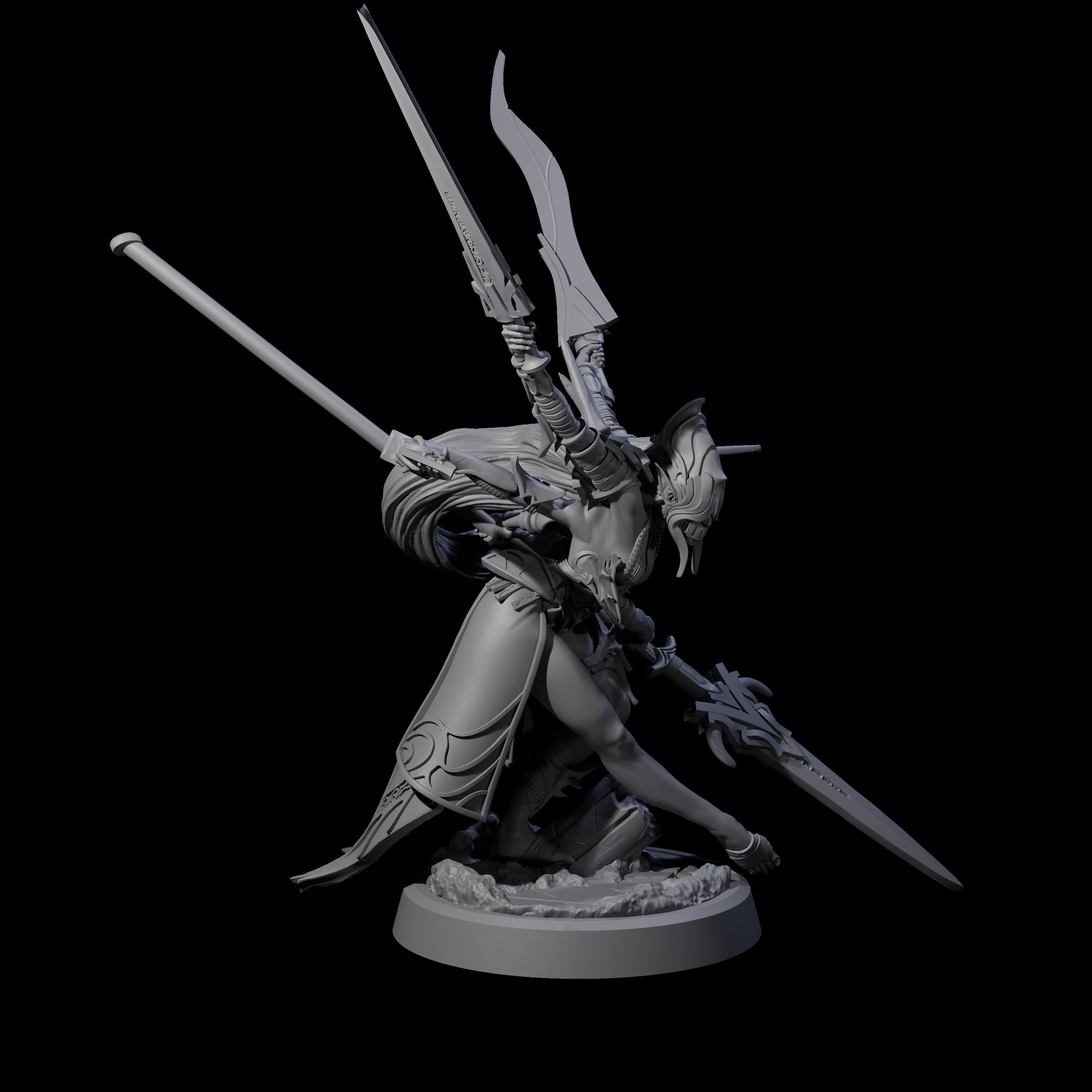 Corrupted Marilith D Miniature for Dungeons and Dragons, Pathfinder or other TTRPGs