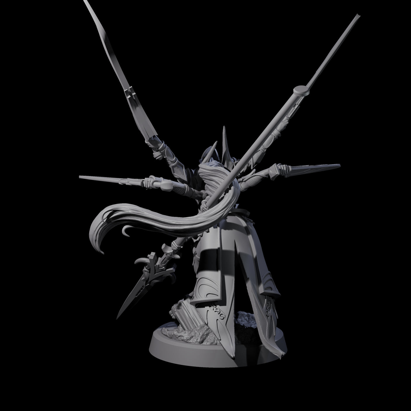 Corrupted Marilith D Miniature for Dungeons and Dragons, Pathfinder or other TTRPGs
