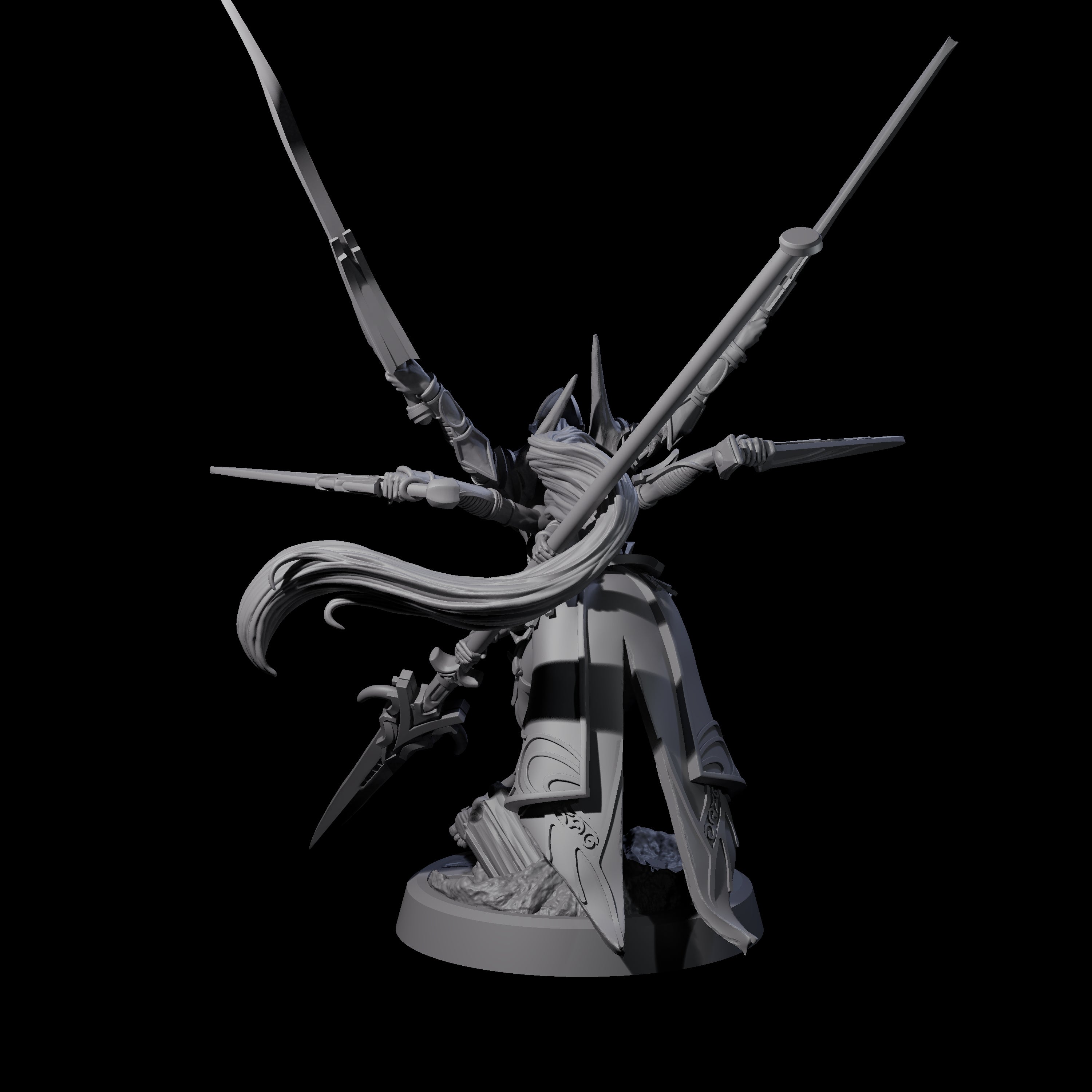 Corrupted Marilith D Miniature for Dungeons and Dragons, Pathfinder or other TTRPGs