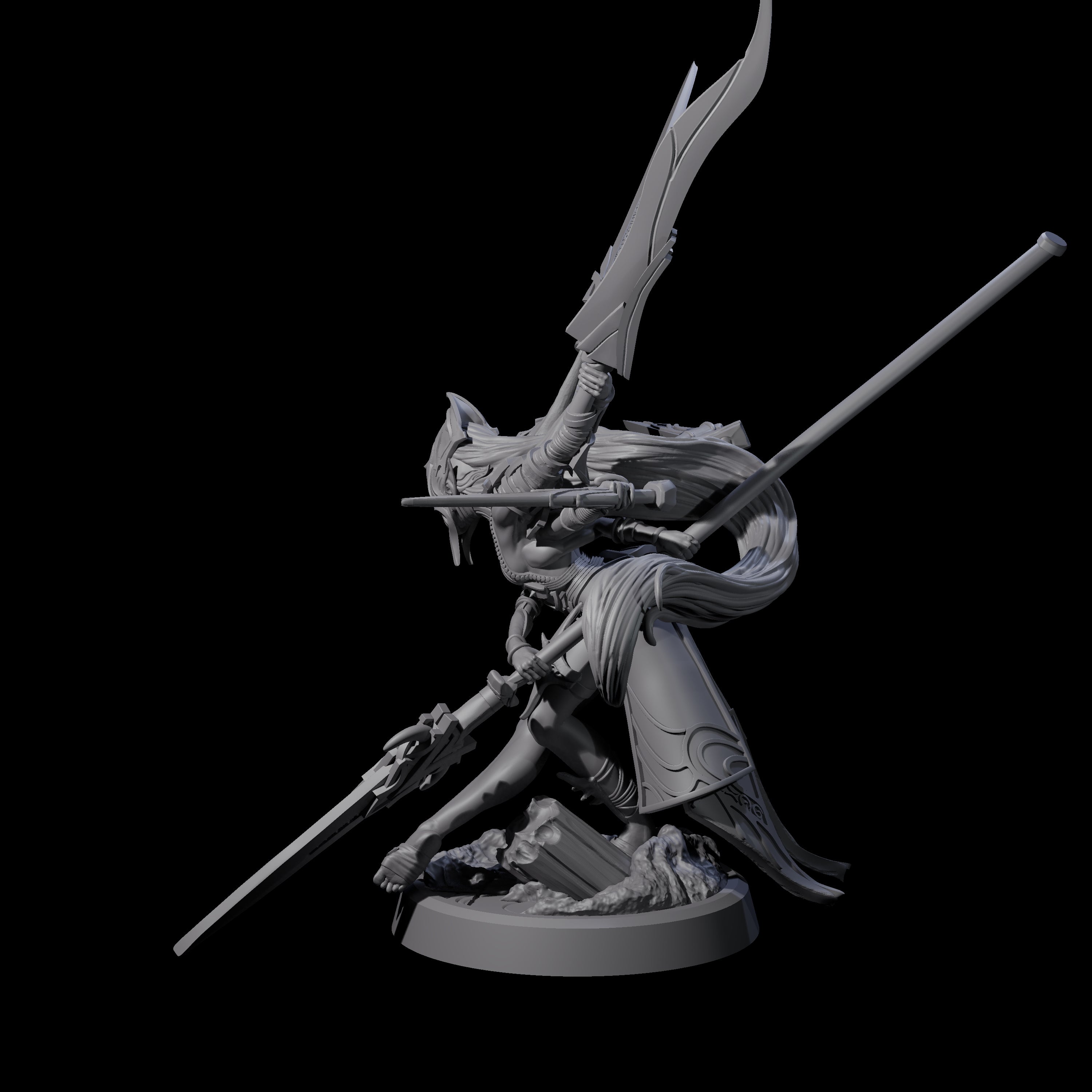 Corrupted Marilith D Miniature for Dungeons and Dragons, Pathfinder or other TTRPGs