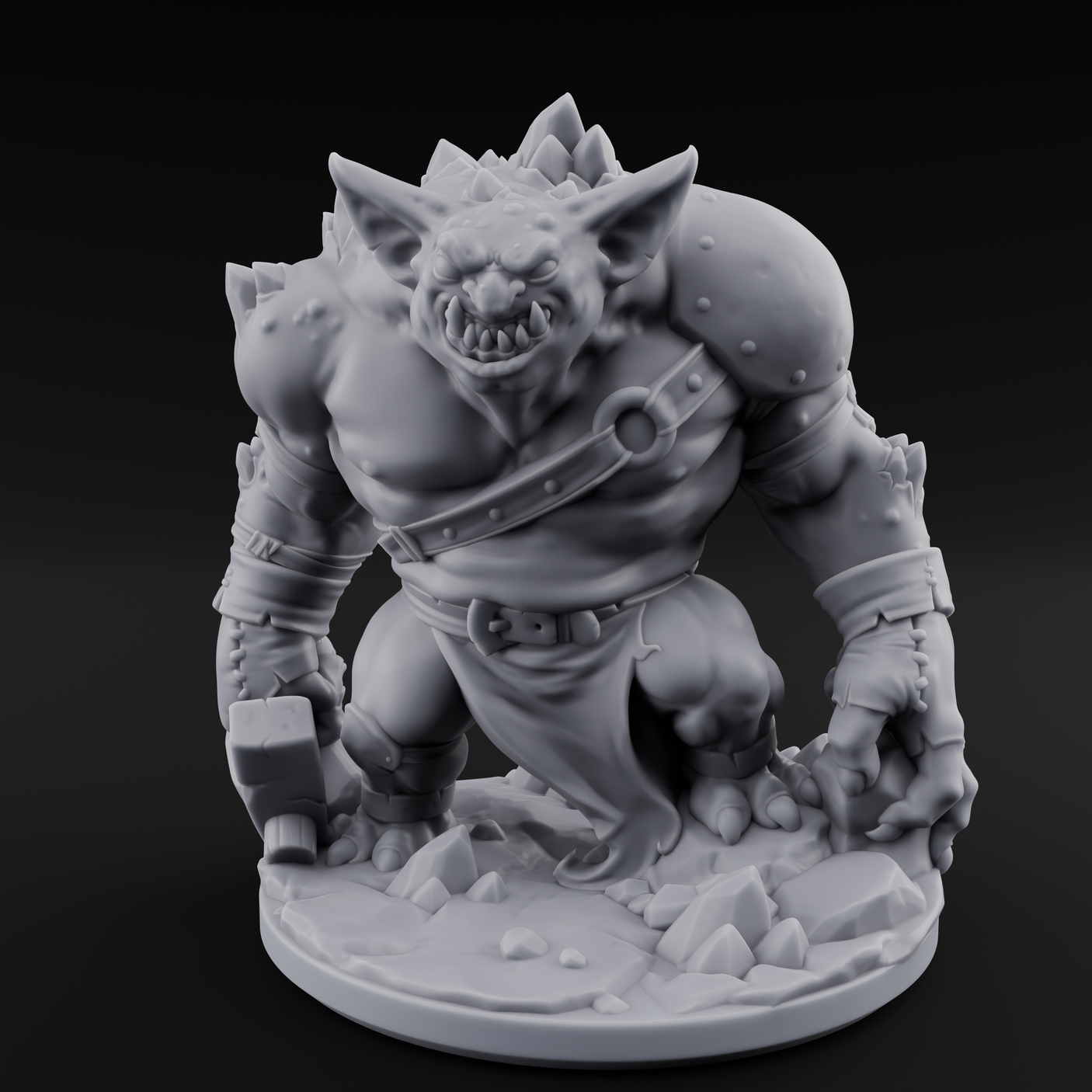 Corrupted Mutant Goblin Miner Miniature for Dungeons and Dragons, Pathfinder or other TTRPGs