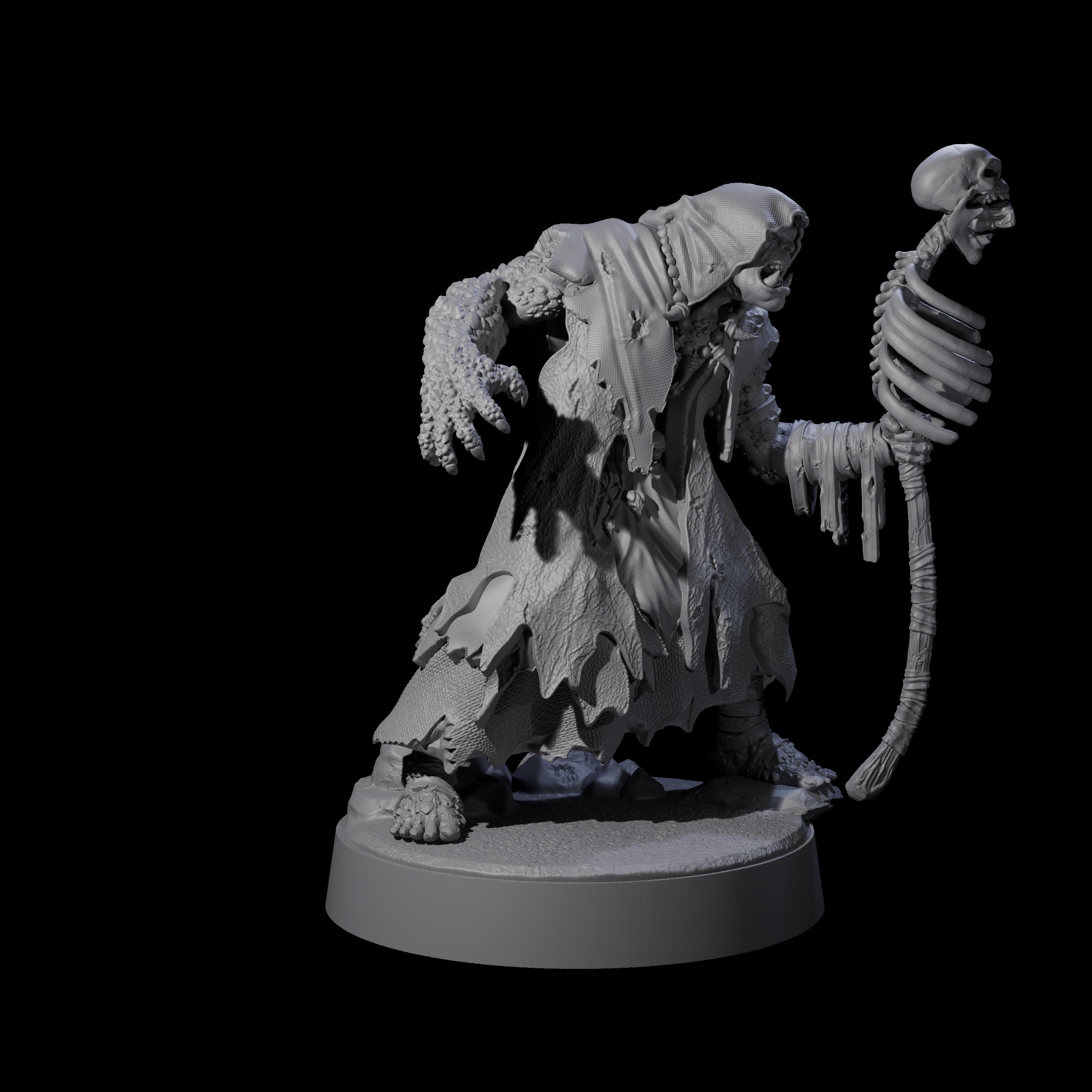 Corrupted Orc Necromancer Miniature for Dungeons and Dragons, Pathfinder or other TTRPGs