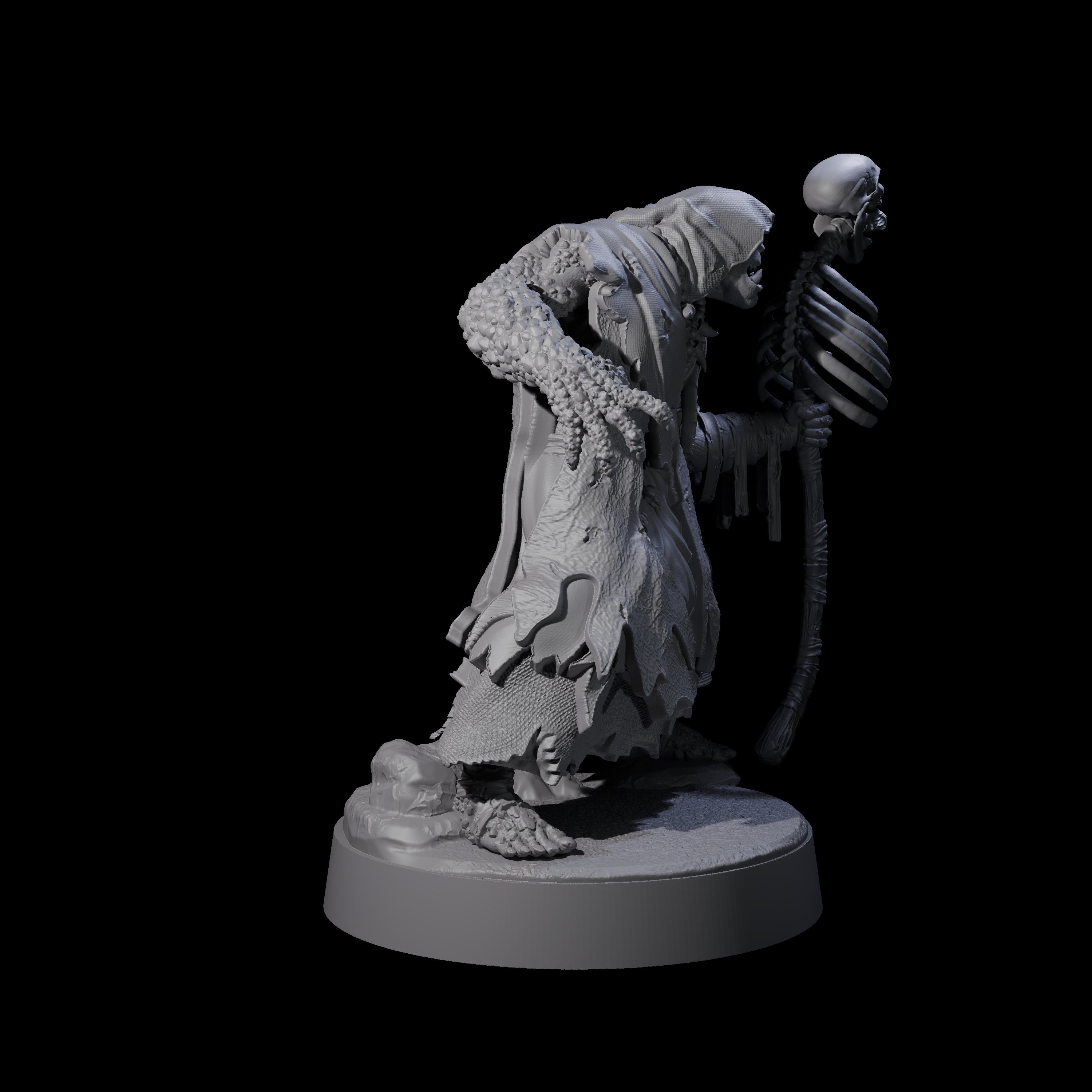 Corrupted Orc Necromancer Miniature for Dungeons and Dragons, Pathfinder or other TTRPGs