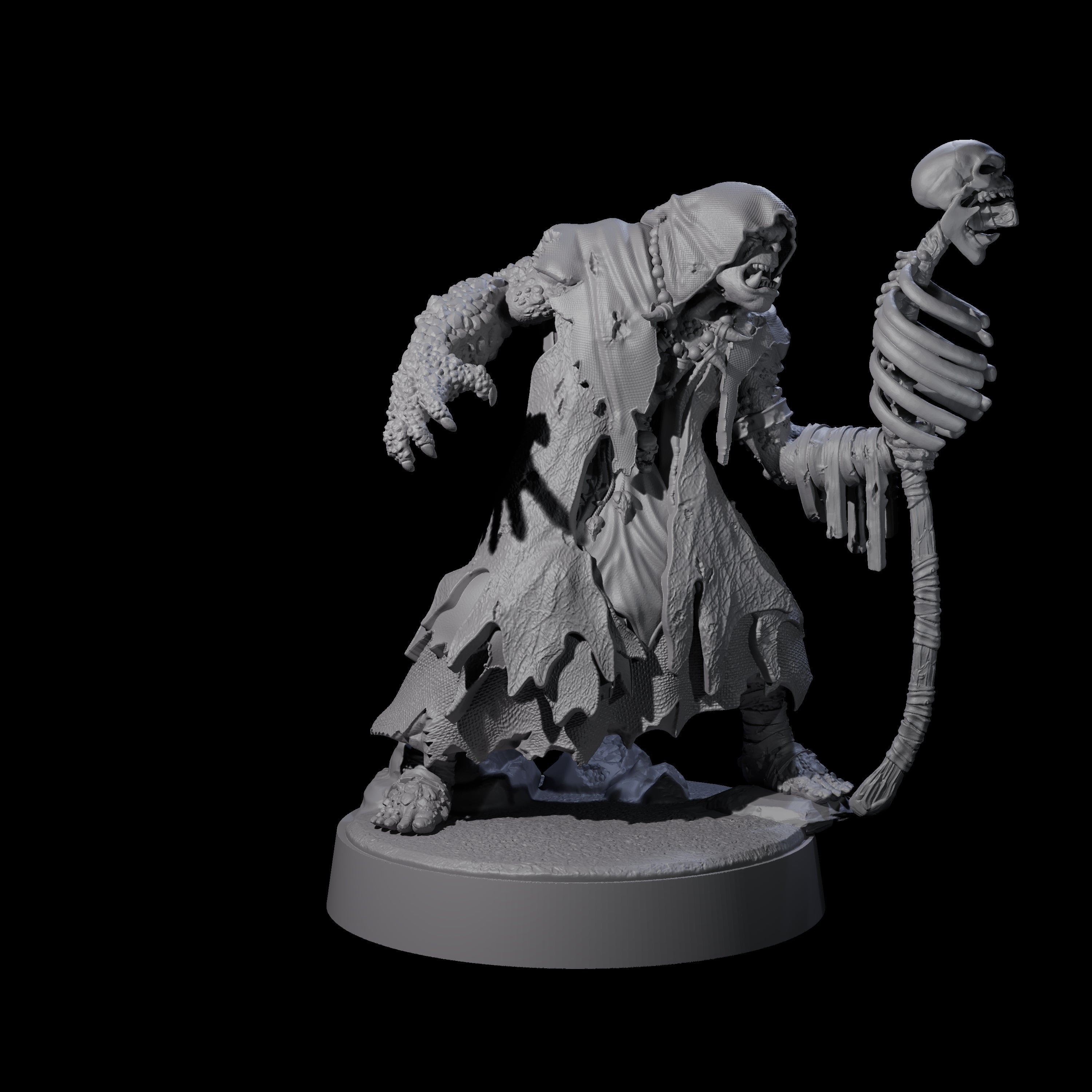 Corrupted Orc Necromancer Miniature for Dungeons and Dragons, Pathfinder or other TTRPGs