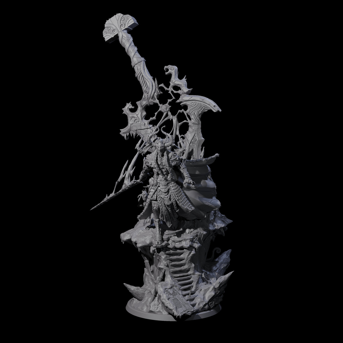 Corrupted Valkyrie Miniature for Dungeons and Dragons, Pathfinder or other TTRPGs