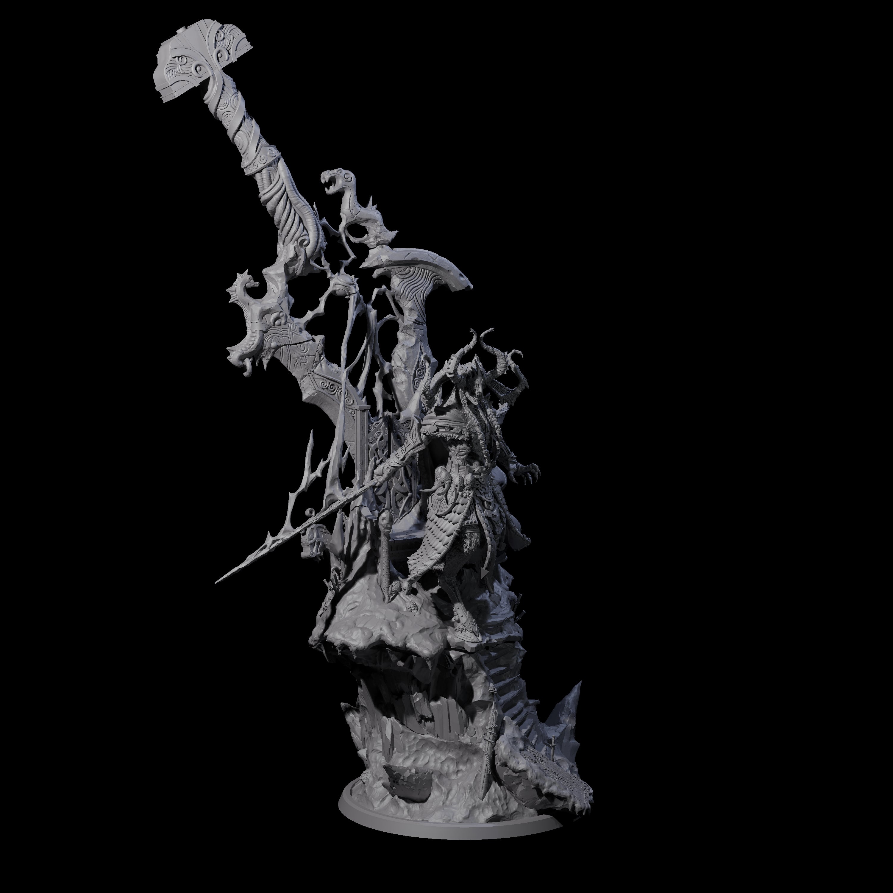 Corrupted Valkyrie Miniature for Dungeons and Dragons, Pathfinder or other TTRPGs