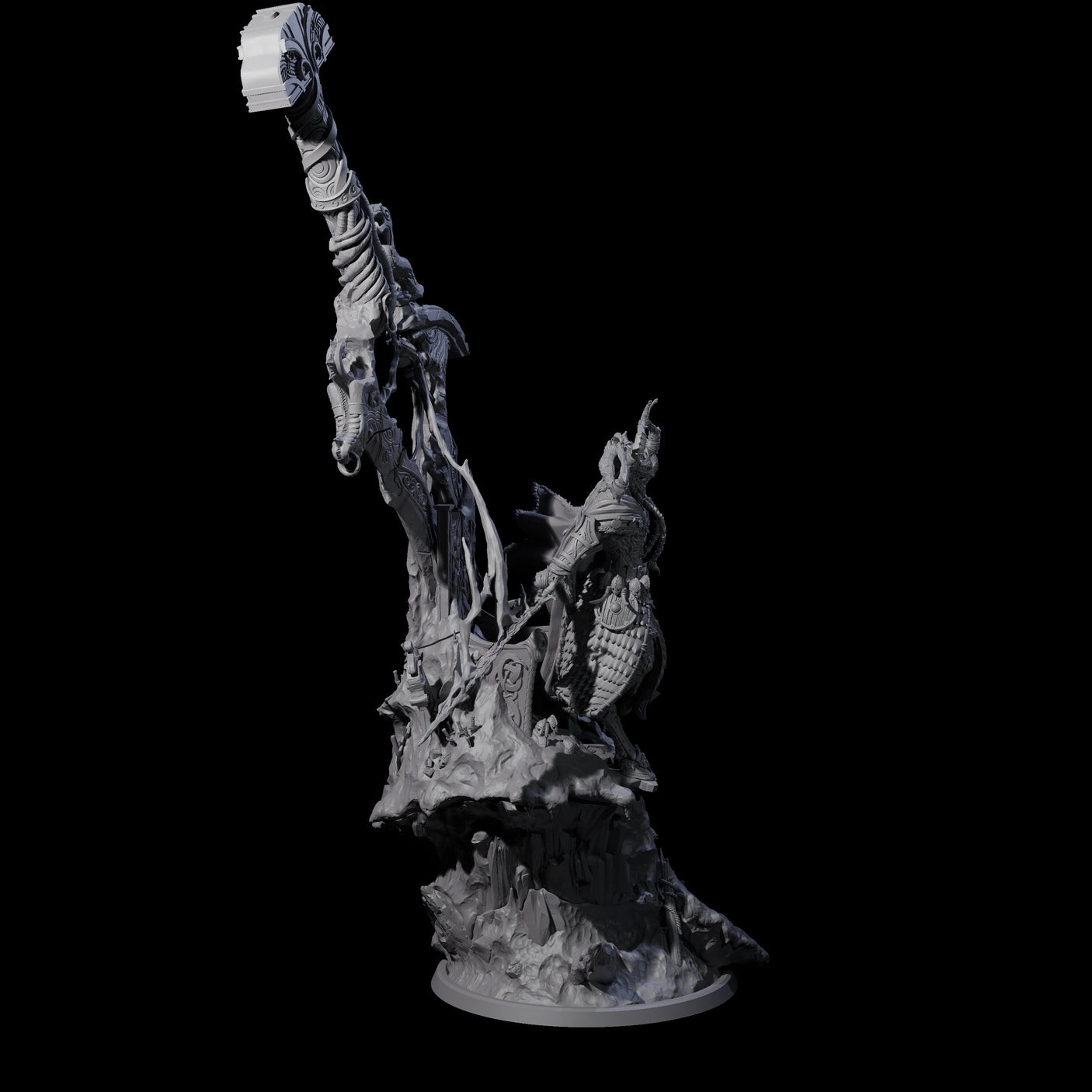 Corrupted Valkyrie Miniature for Dungeons and Dragons, Pathfinder or other TTRPGs