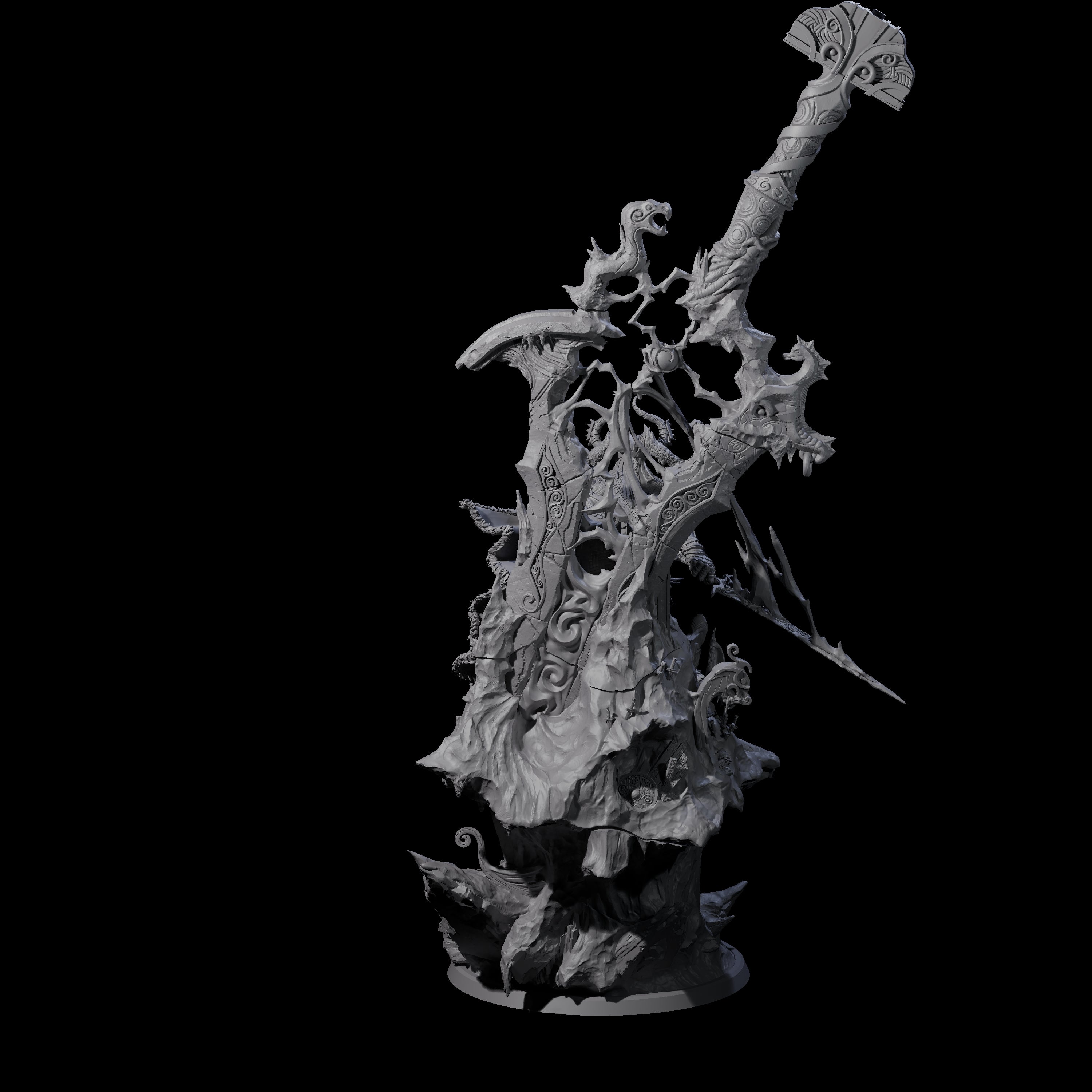 Corrupted Valkyrie Miniature for Dungeons and Dragons, Pathfinder or other TTRPGs