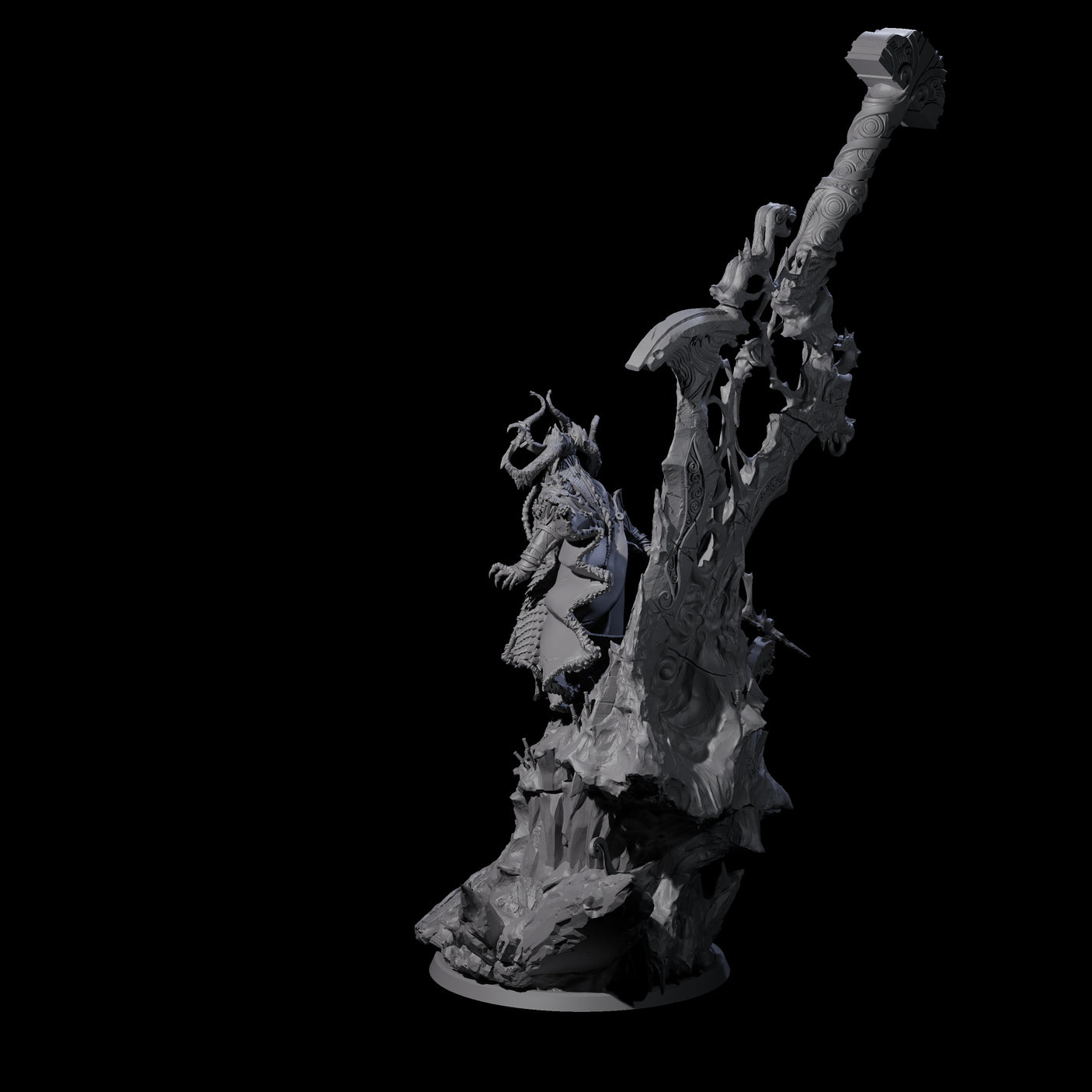 Corrupted Valkyrie Miniature for Dungeons and Dragons, Pathfinder or other TTRPGs