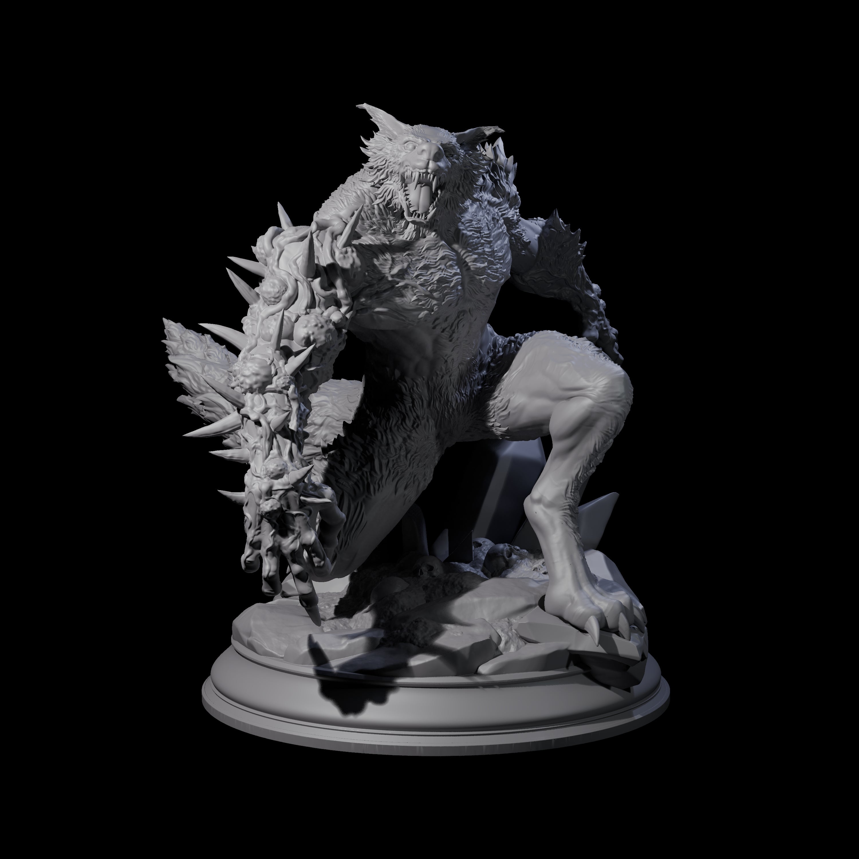 Corrupted Werewolf Miniature for Dungeons and Dragons, Pathfinder or other TTRPGs