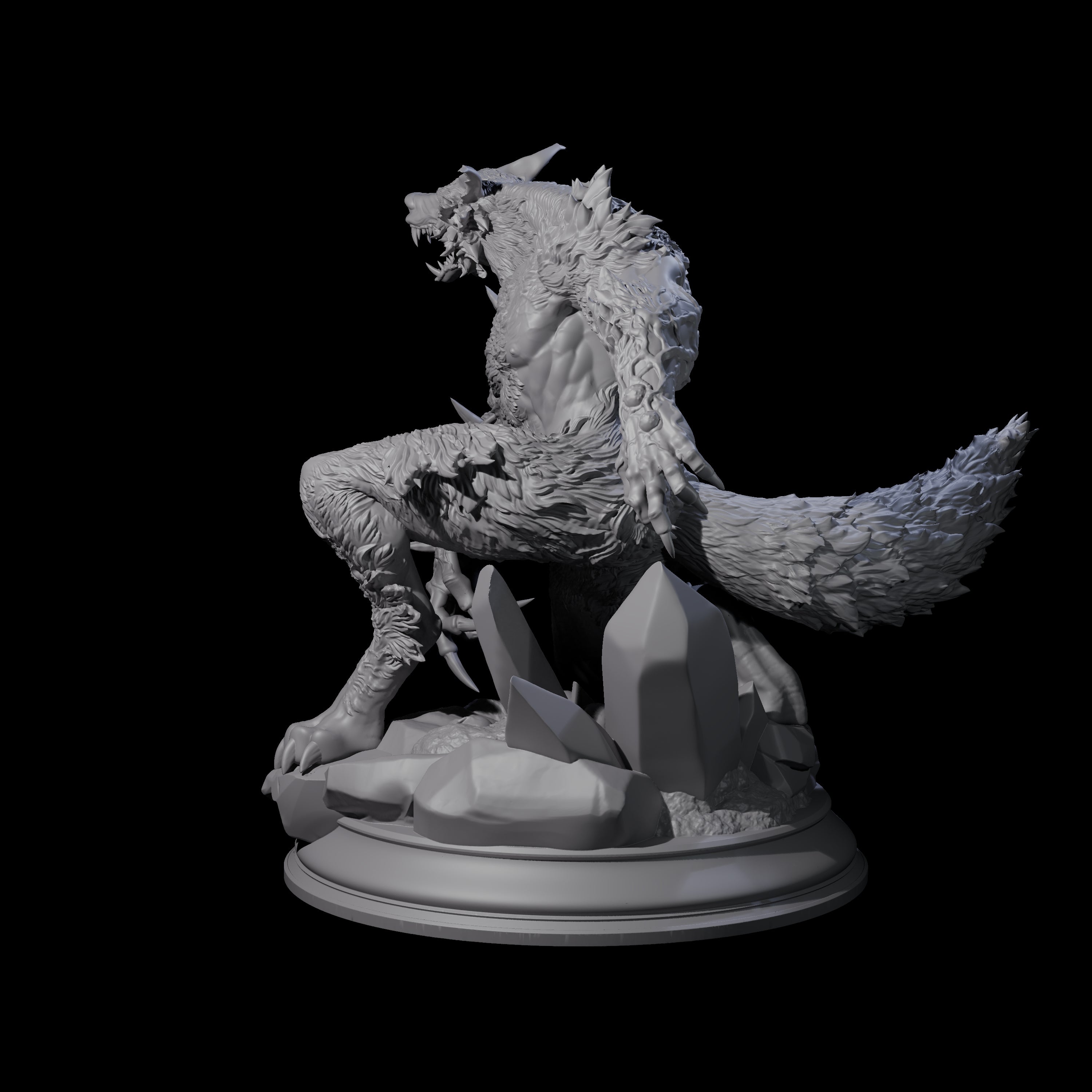 Corrupted Werewolf Miniature for Dungeons and Dragons, Pathfinder or other TTRPGs