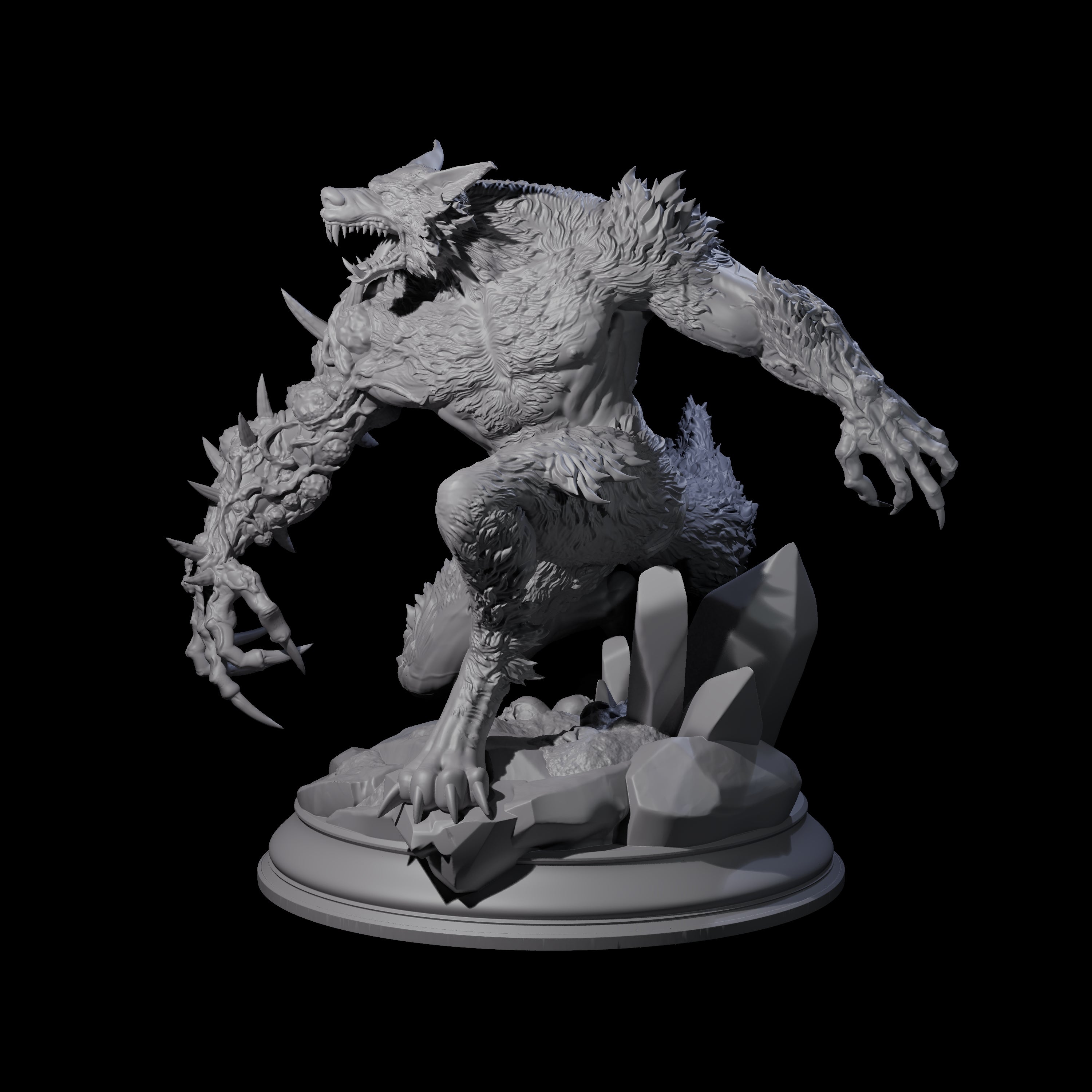 Corrupted Werewolf Miniature for Dungeons and Dragons, Pathfinder or other TTRPGs