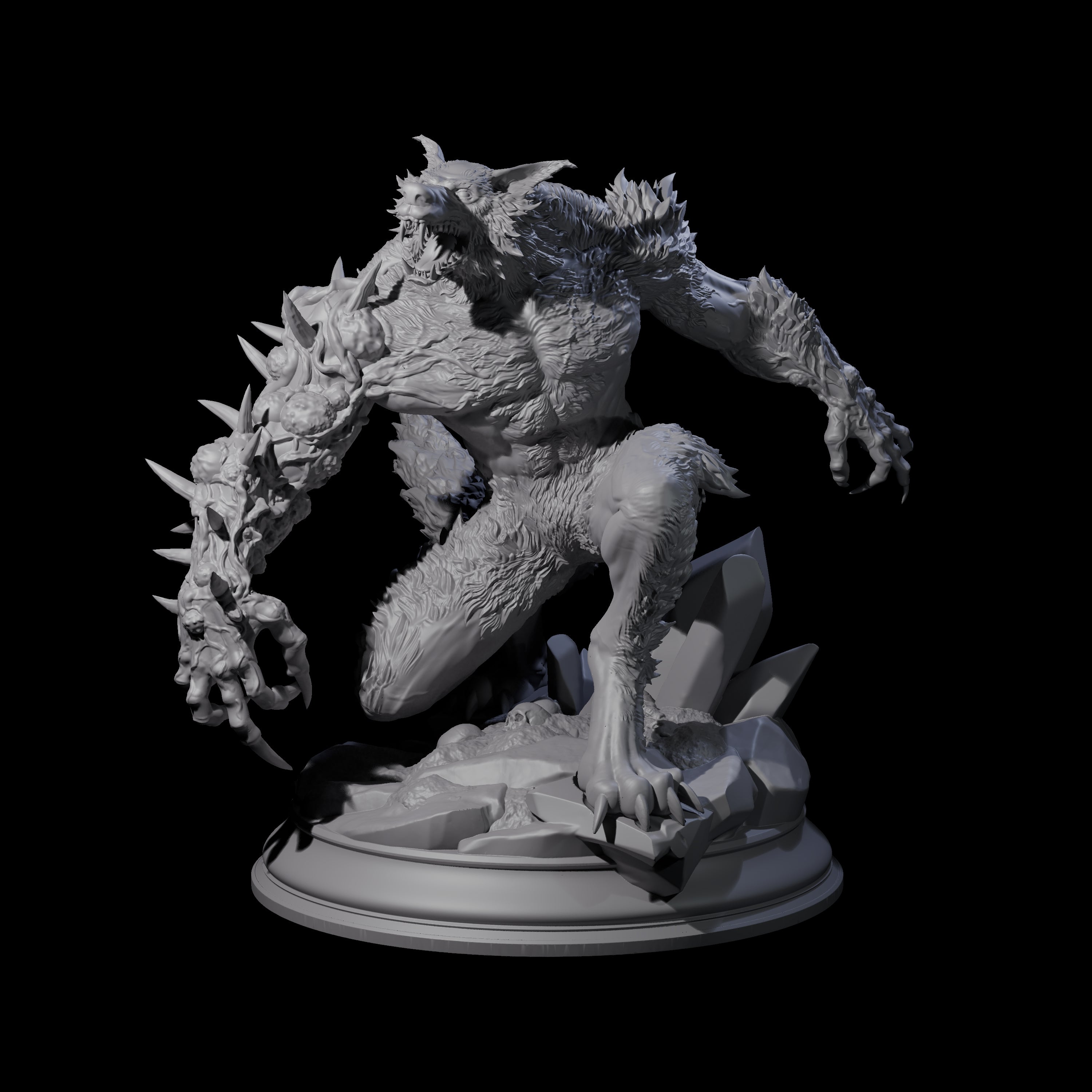 Corrupted Werewolf Miniature for Dungeons and Dragons, Pathfinder or other TTRPGs