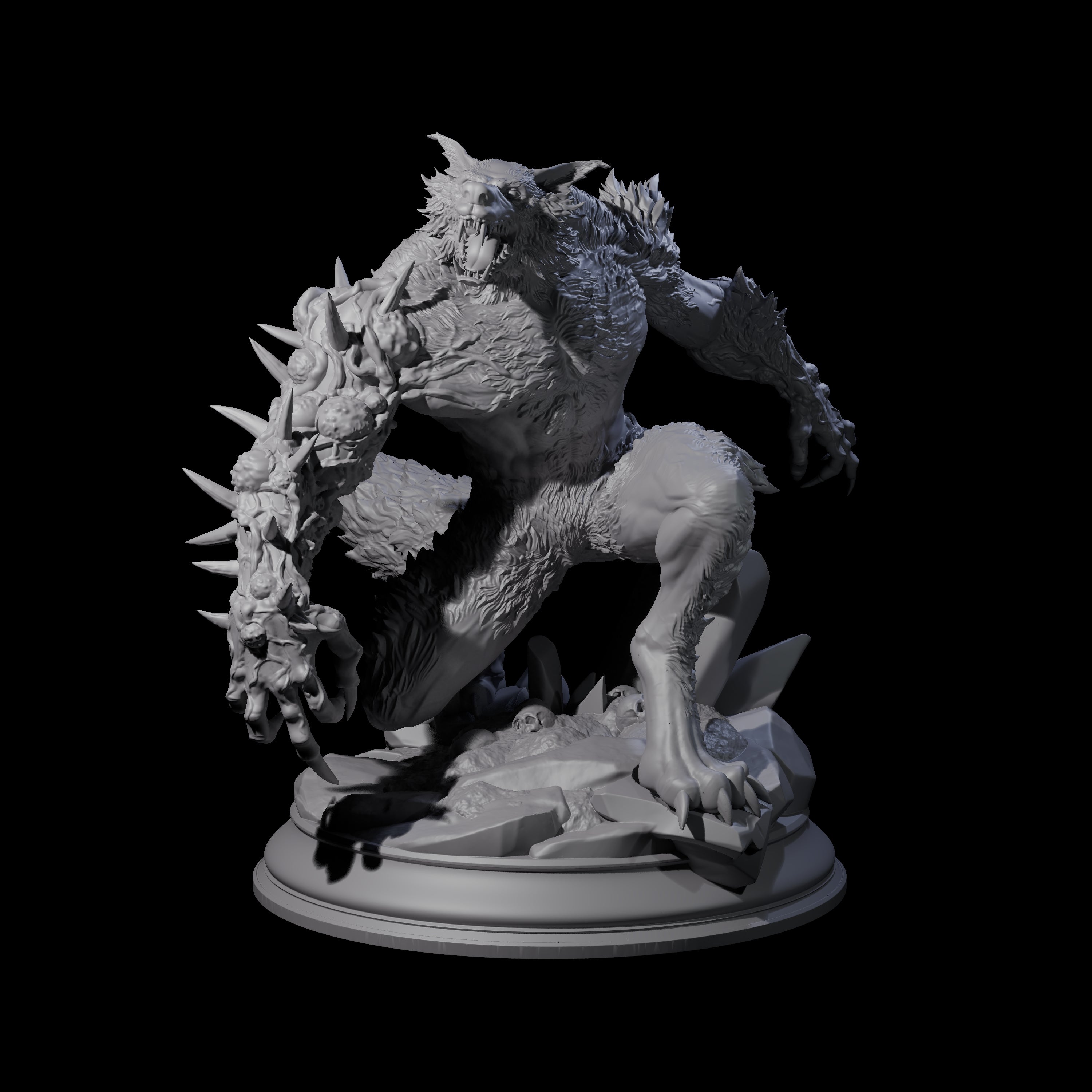 Corrupted Werewolf Miniature for Dungeons and Dragons, Pathfinder or other TTRPGs