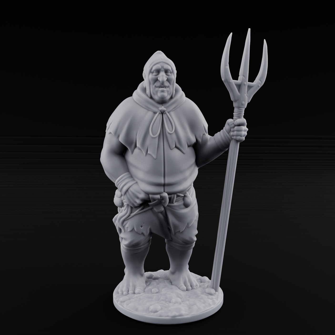 Country Bumkin Human Peasant A Miniature for Dungeons and Dragons, Pathfinder or other TTRPGs