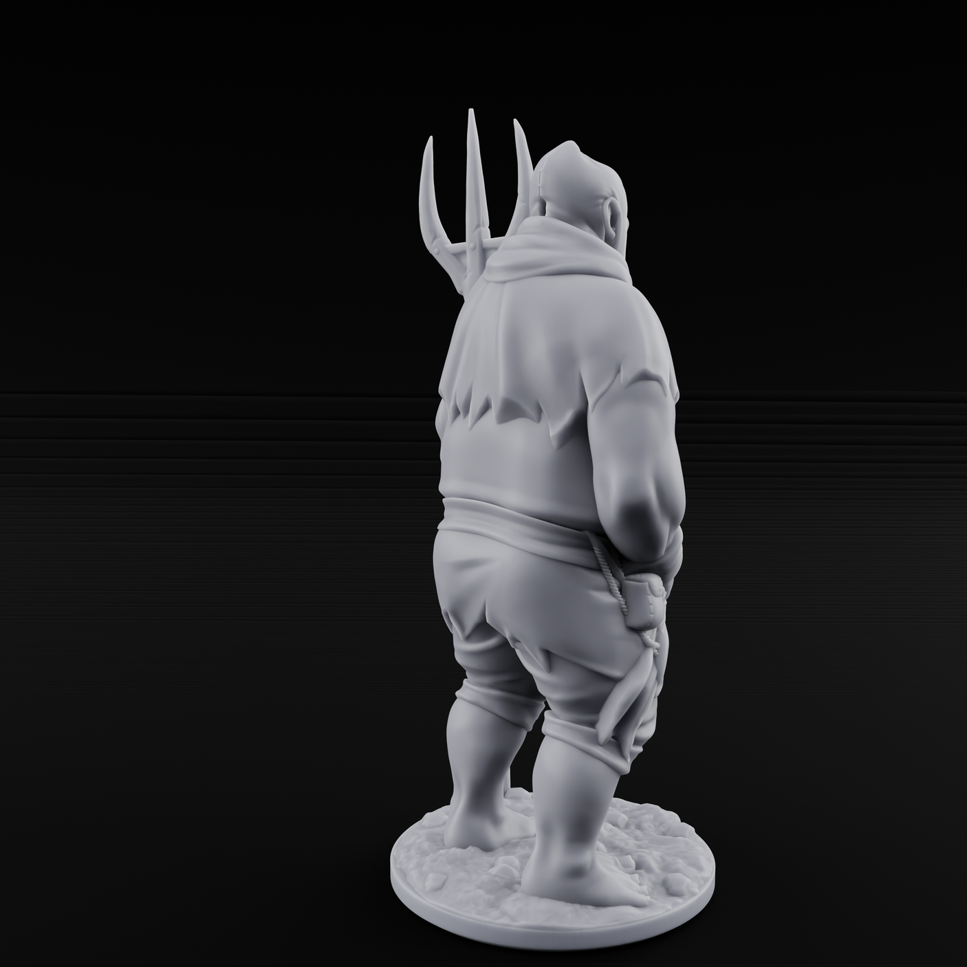 Country Bumkin Human Peasant A Miniature for Dungeons and Dragons, Pathfinder or other TTRPGs