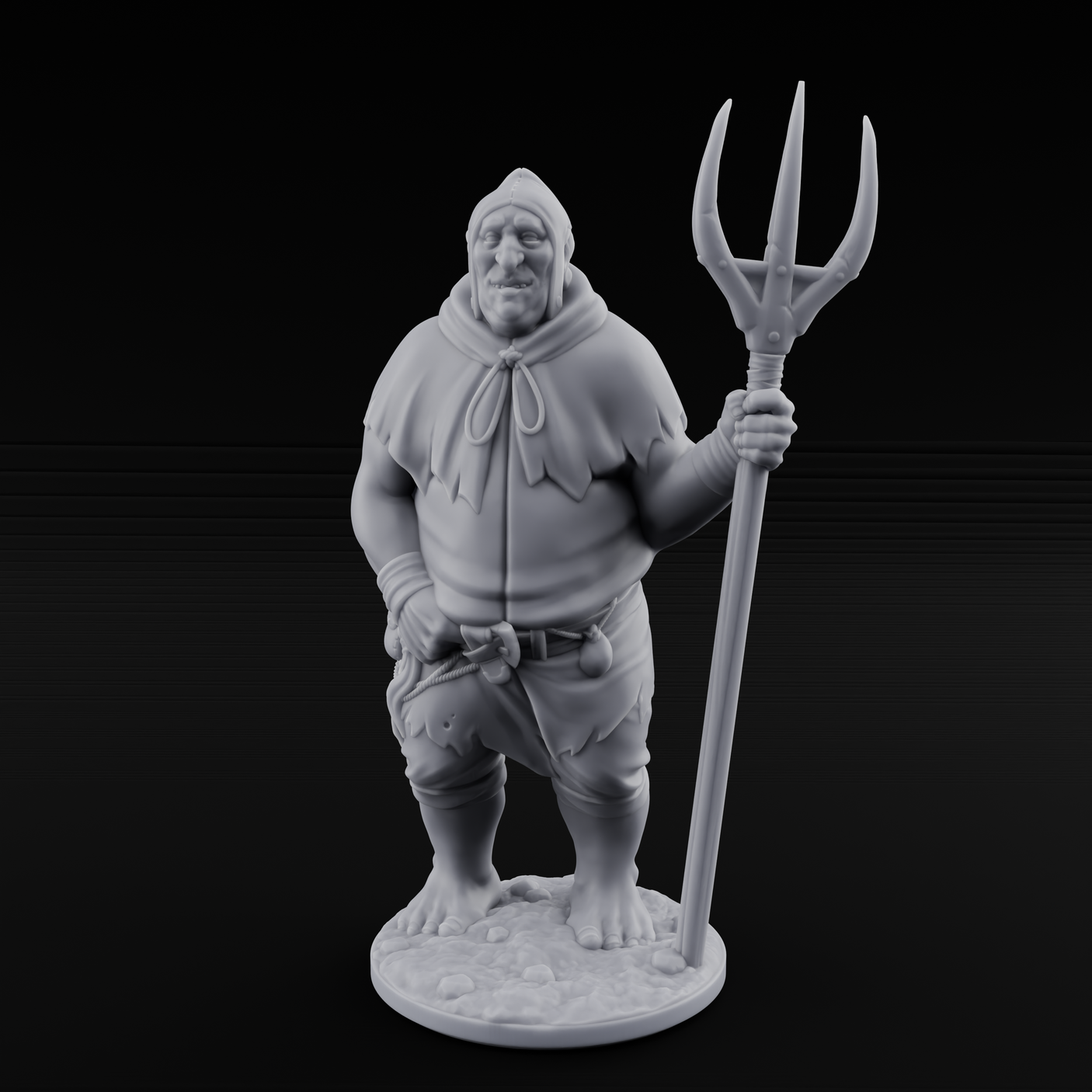 Country Bumkin Human Peasant A Miniature for Dungeons and Dragons, Pathfinder or other TTRPGs