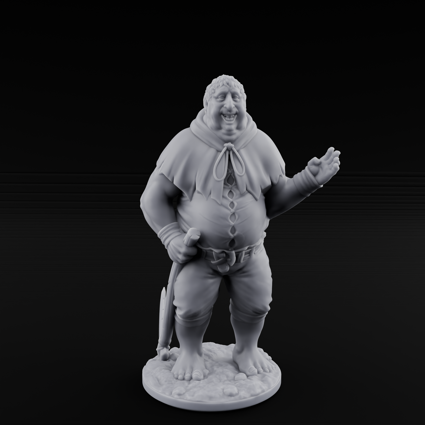 Country Bumkin Human Peasant C Miniature for Dungeons and Dragons, Pathfinder or other TTRPGs