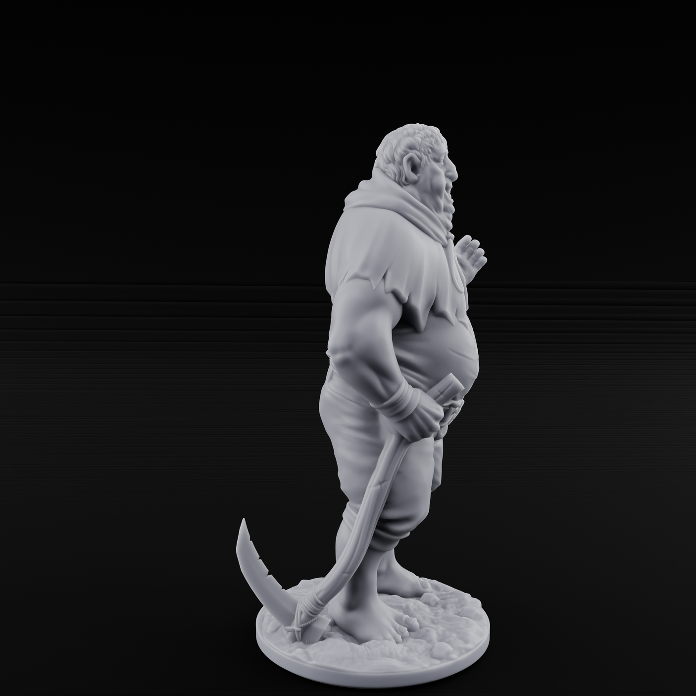 Country Bumkin Human Peasant C Miniature for Dungeons and Dragons, Pathfinder or other TTRPGs